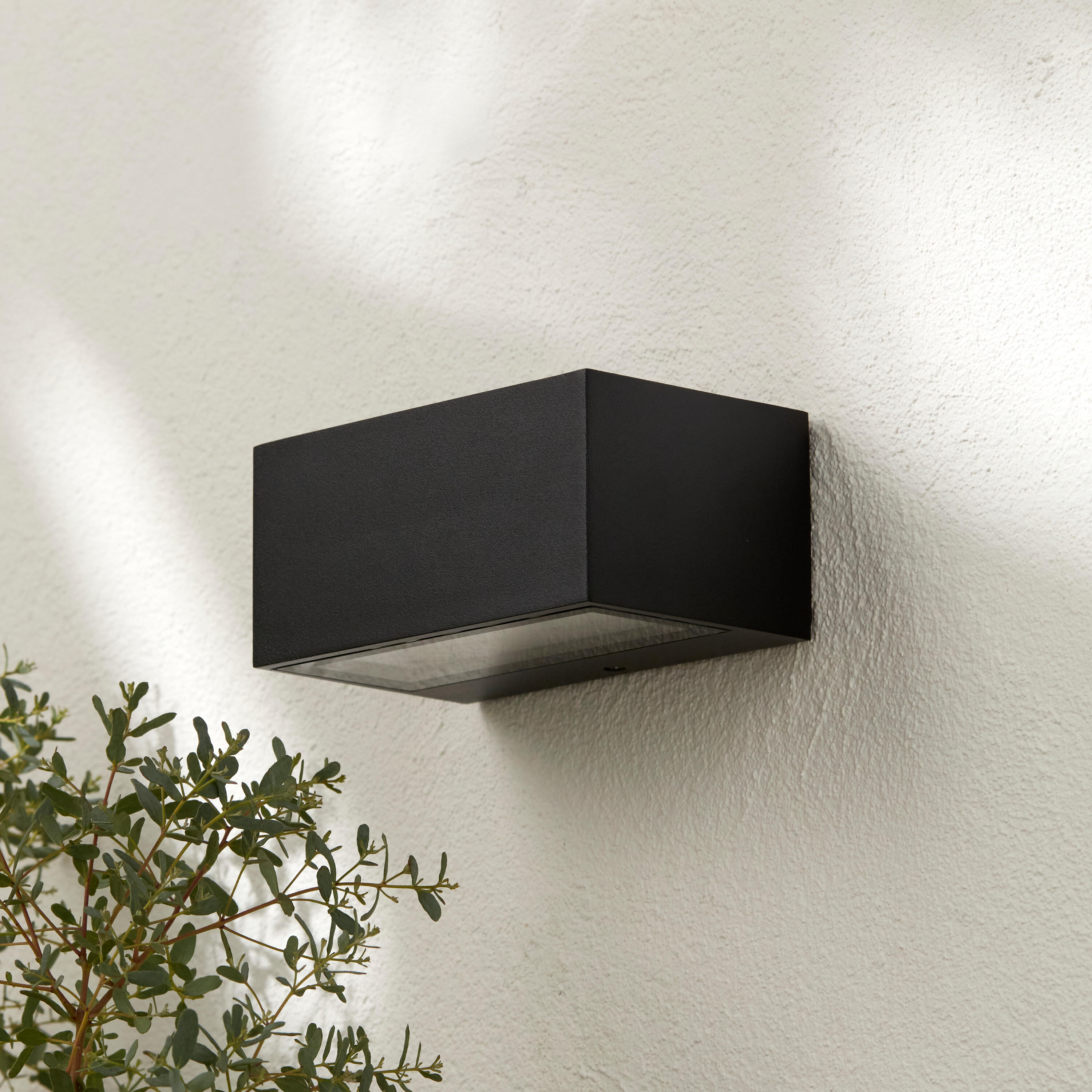 Candeeiro de parede Brandsen 900 lm 4000K ip54 vidro preto Inspire - 3