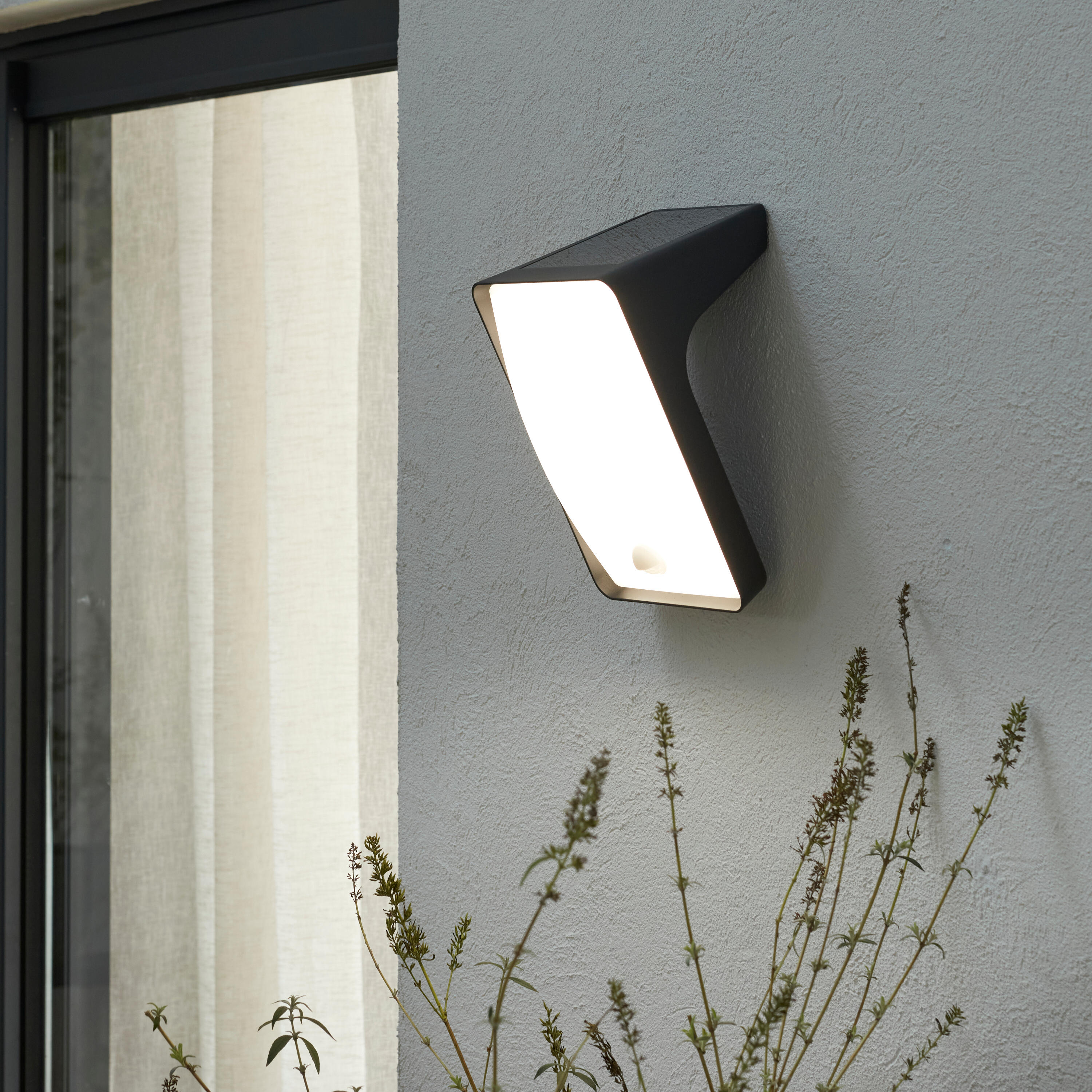Candeeiro de parede solar 1200lm 4000k ip54 cinzento Inspire Ht-Algoa - 2