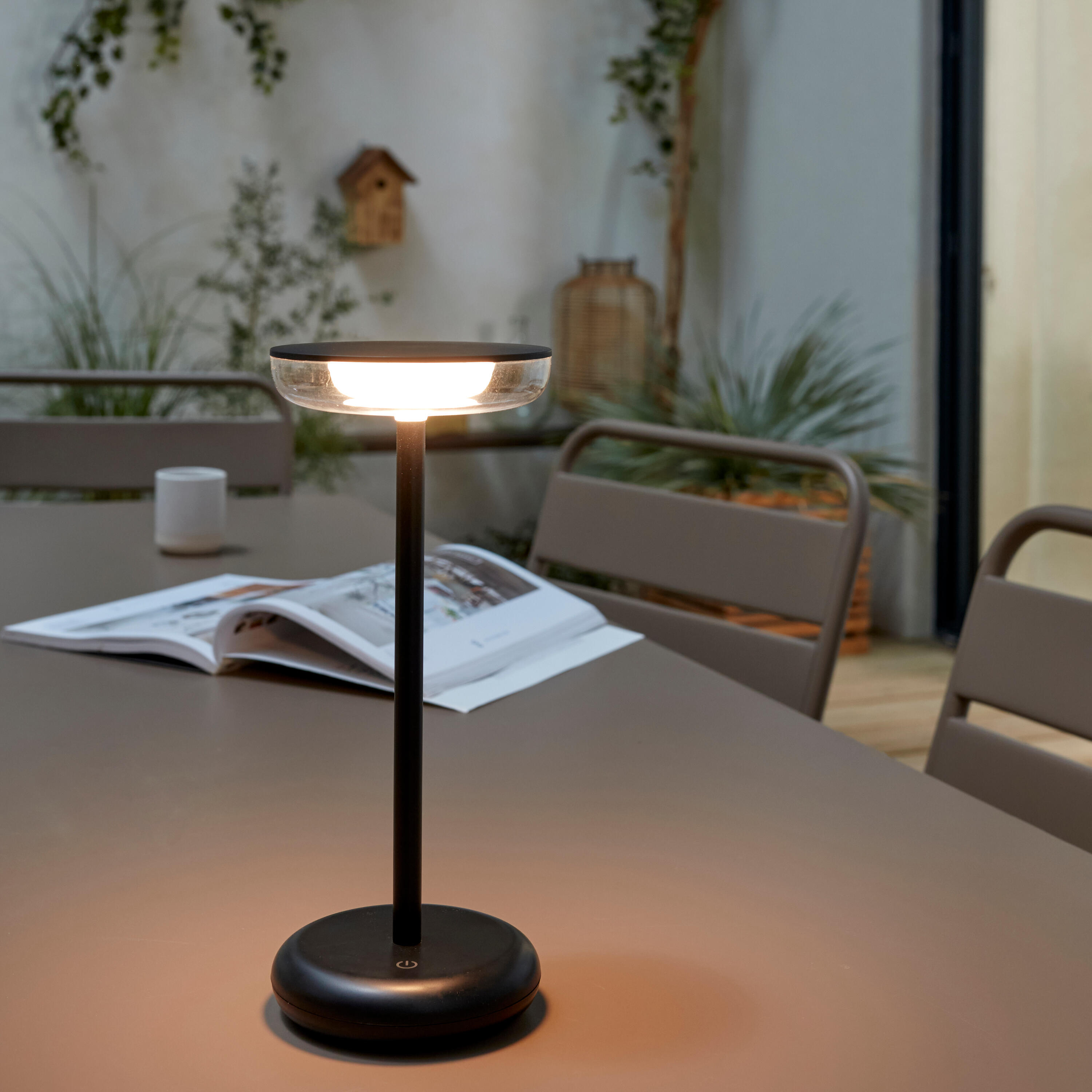 Lampe de table Led rechargeable 160 Lm intensité variable noir Natalia INSPIRE - 2