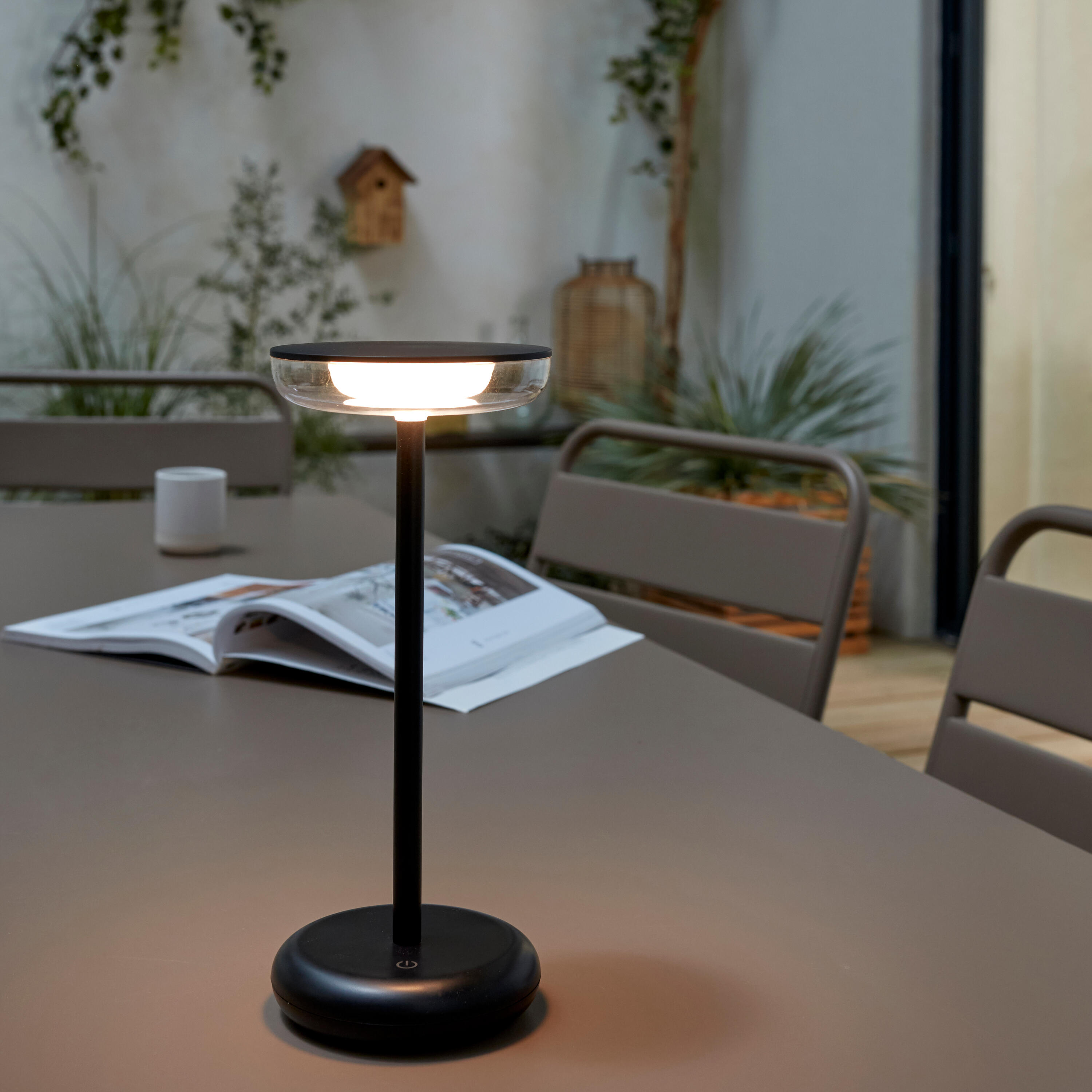 Lampe de table Led rechargeable 160 Lm intensité variable noir Natalia INSPIRE - 3