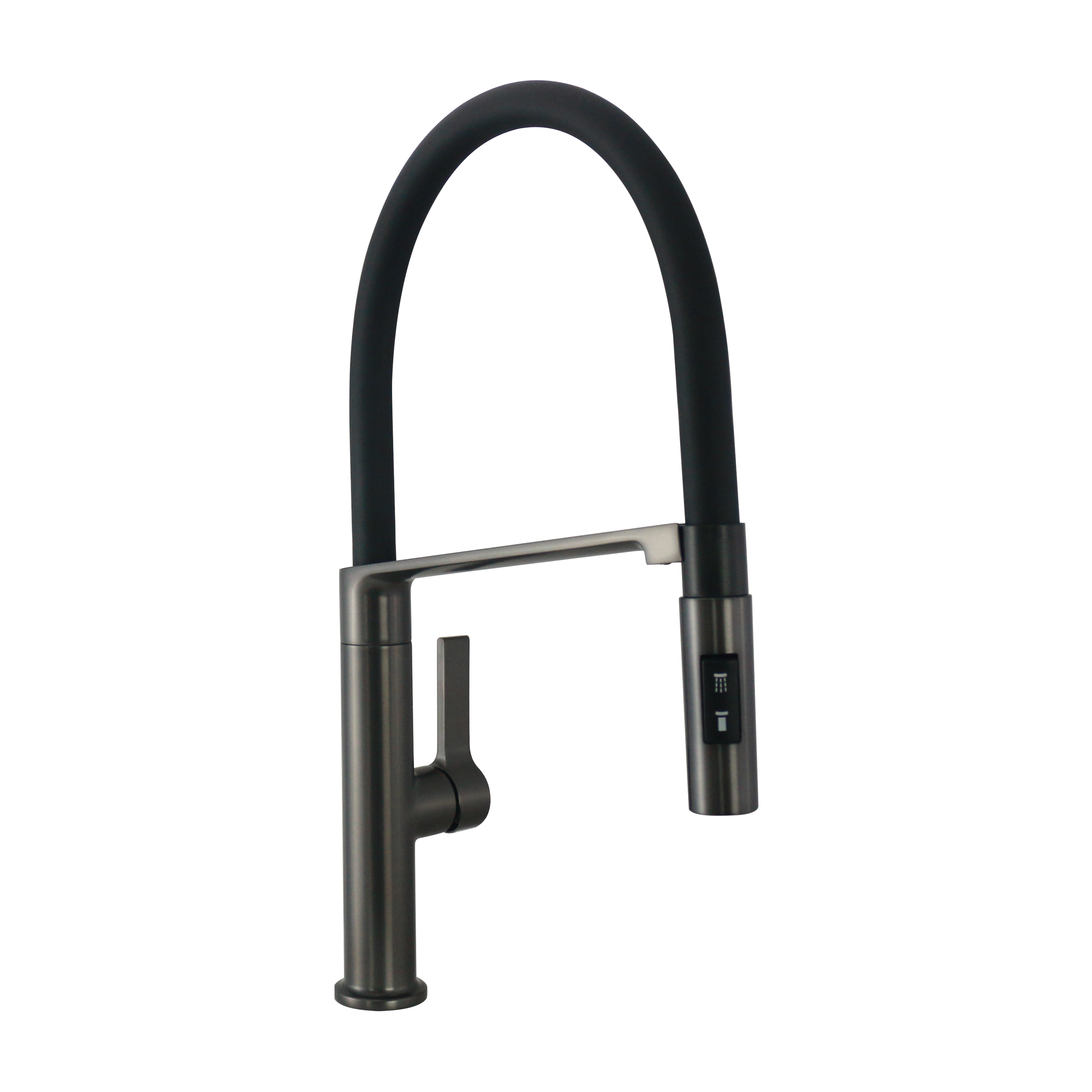 Grifo de cocina monomando caño alto delinia imán oly antracita mate