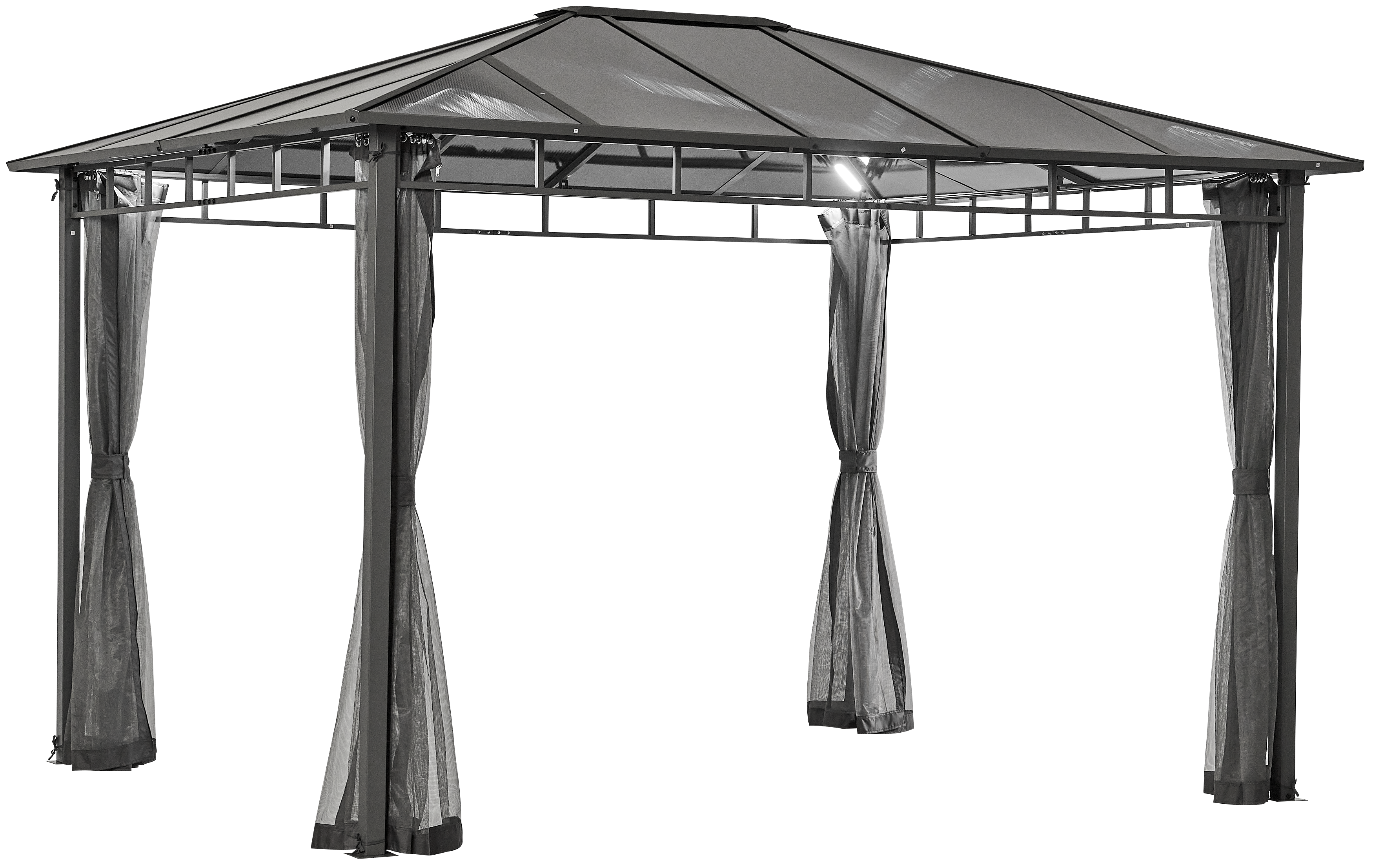 Pawilon ogrodowy Aurora 360x300x260 cm szary - 2