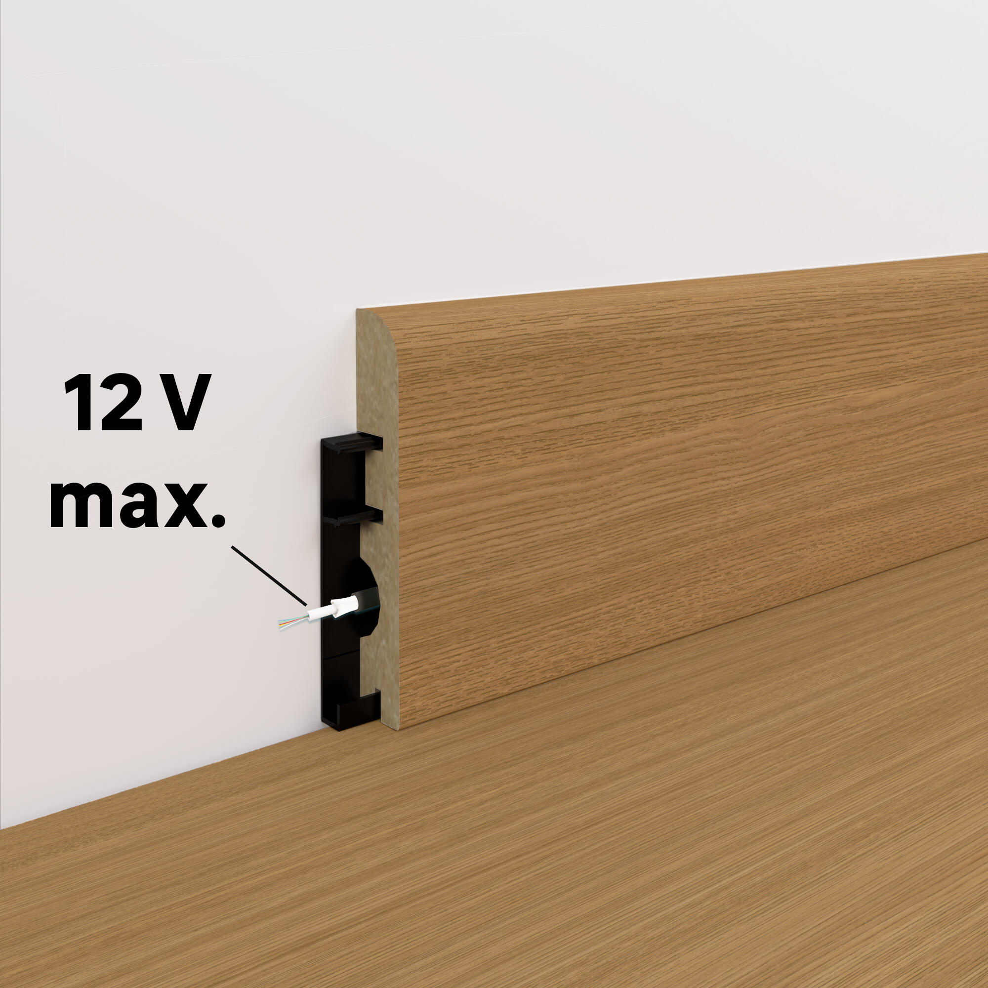 Rodapé MDF castanho semi mate 14x78x2400 mm Artens NAT375 - 5