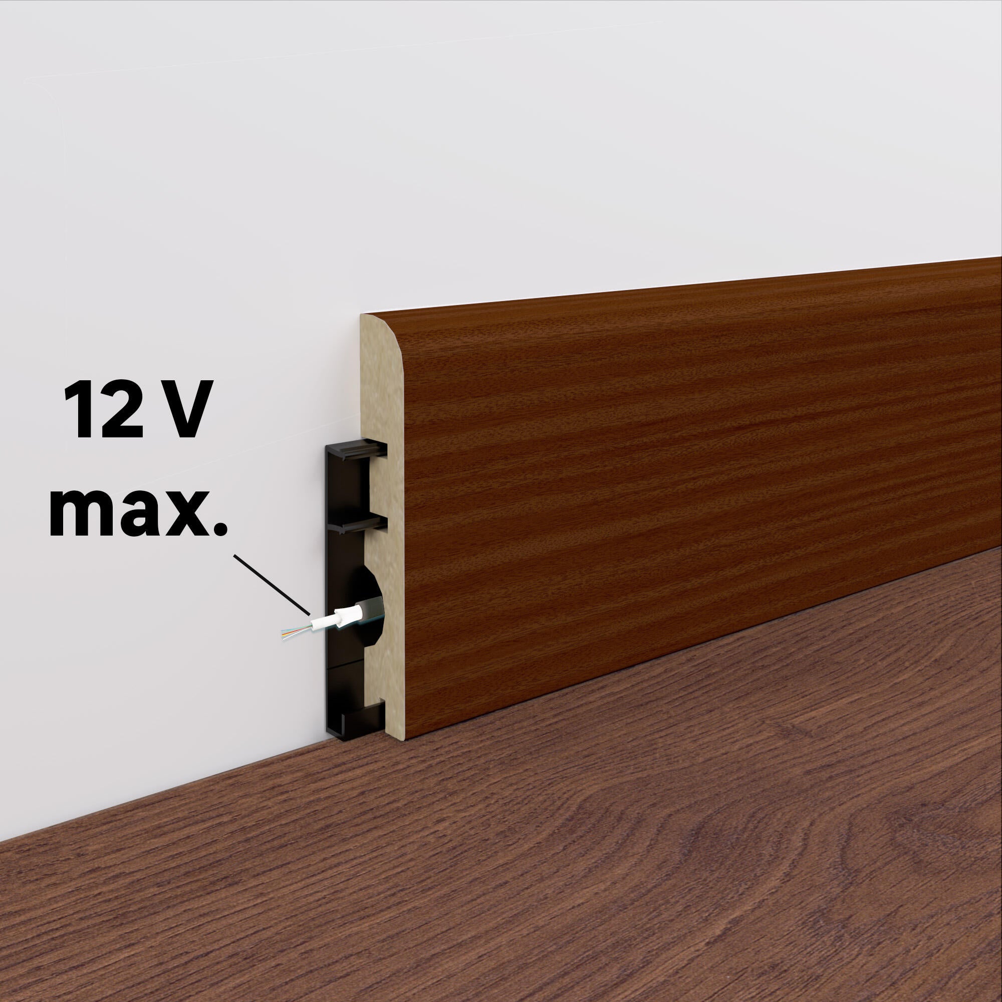 Rodapé MDF vermelho semi mate 14x78x2400 mm Artens OSC415 - 4