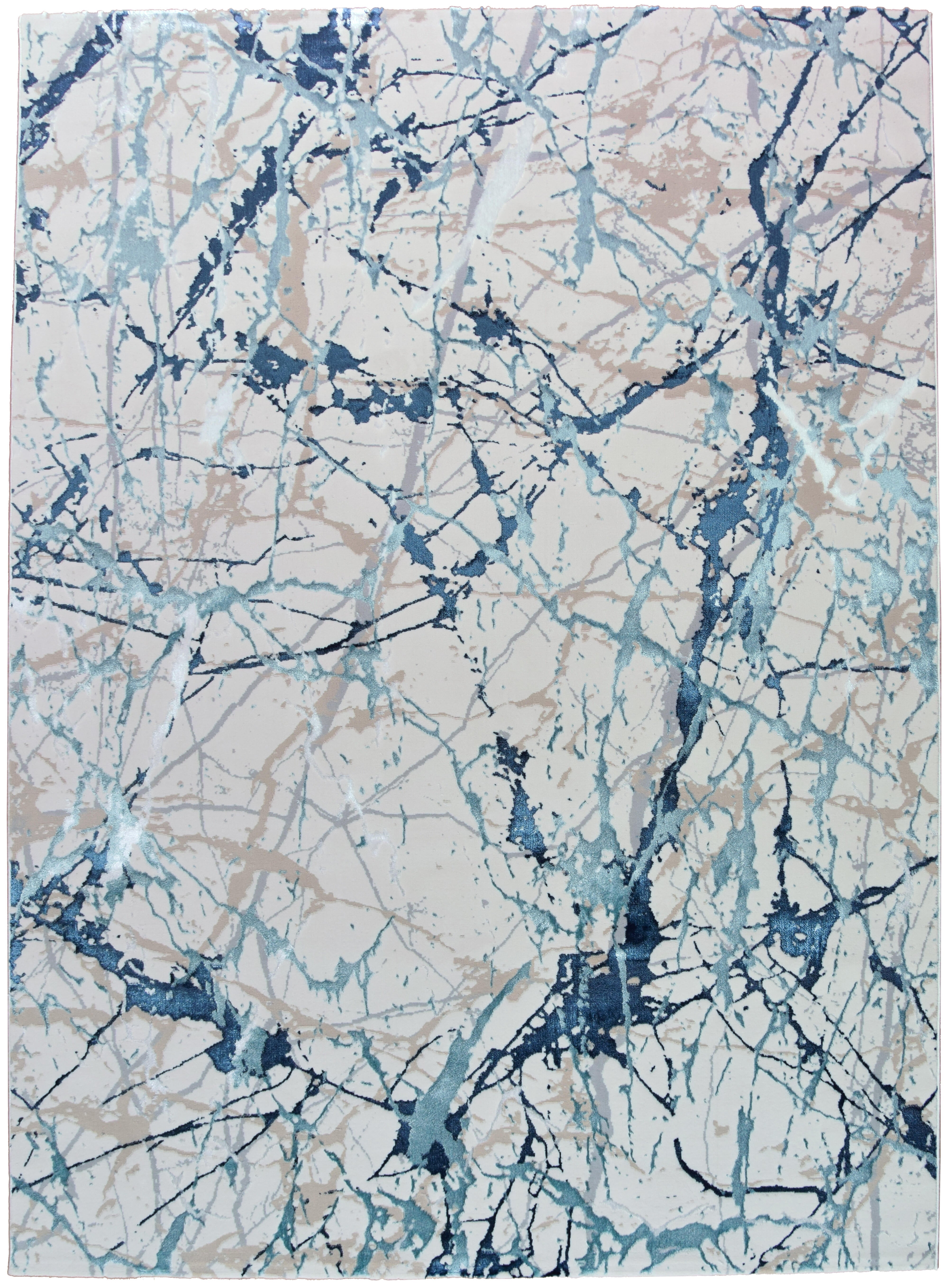 Alfombra poliéster pelo medio marne 29/004 geométrico azul 190x290cm