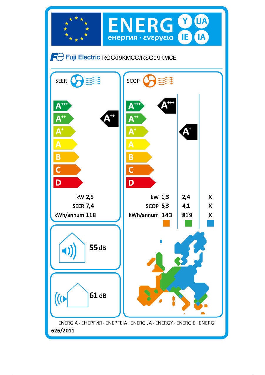 Unité intérieure de climatiseur réversible Monosplit SAUTER Batura, 2500W - 8