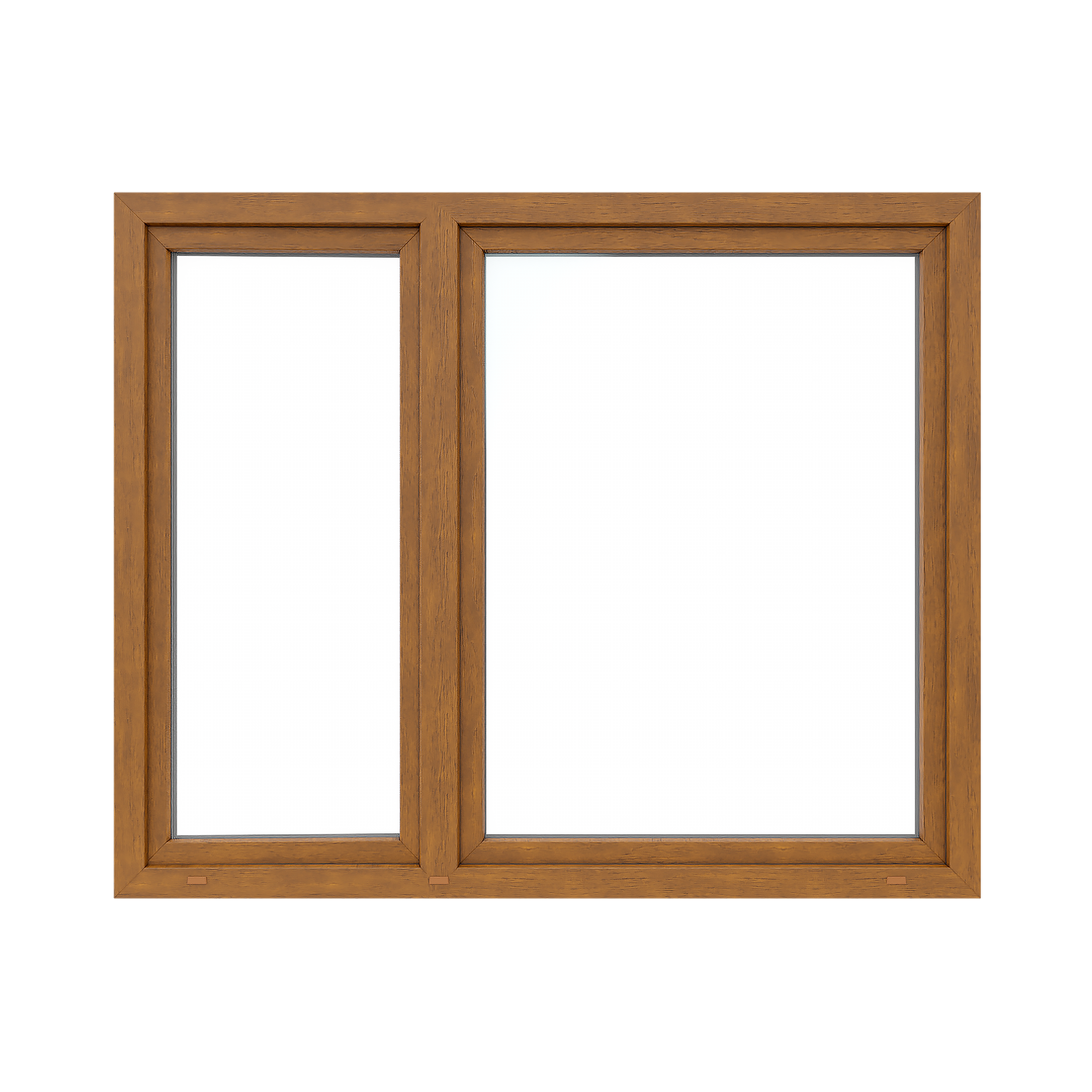 Okno PCV 2-szybowe fasadowe O36 złoty dąb 1765x1435 mm otwierane do wewnątrz prawe Witraż