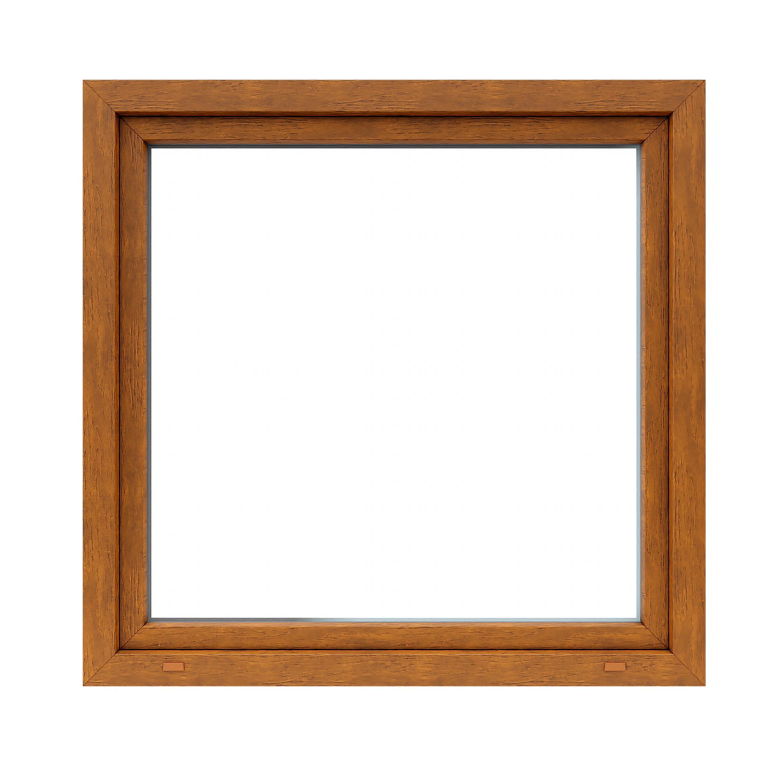 Okno PCV 2-szybowe fasadowe O17 złoty dąb 1165x1135 mm otwierane do wewnątrz lewe Witraż