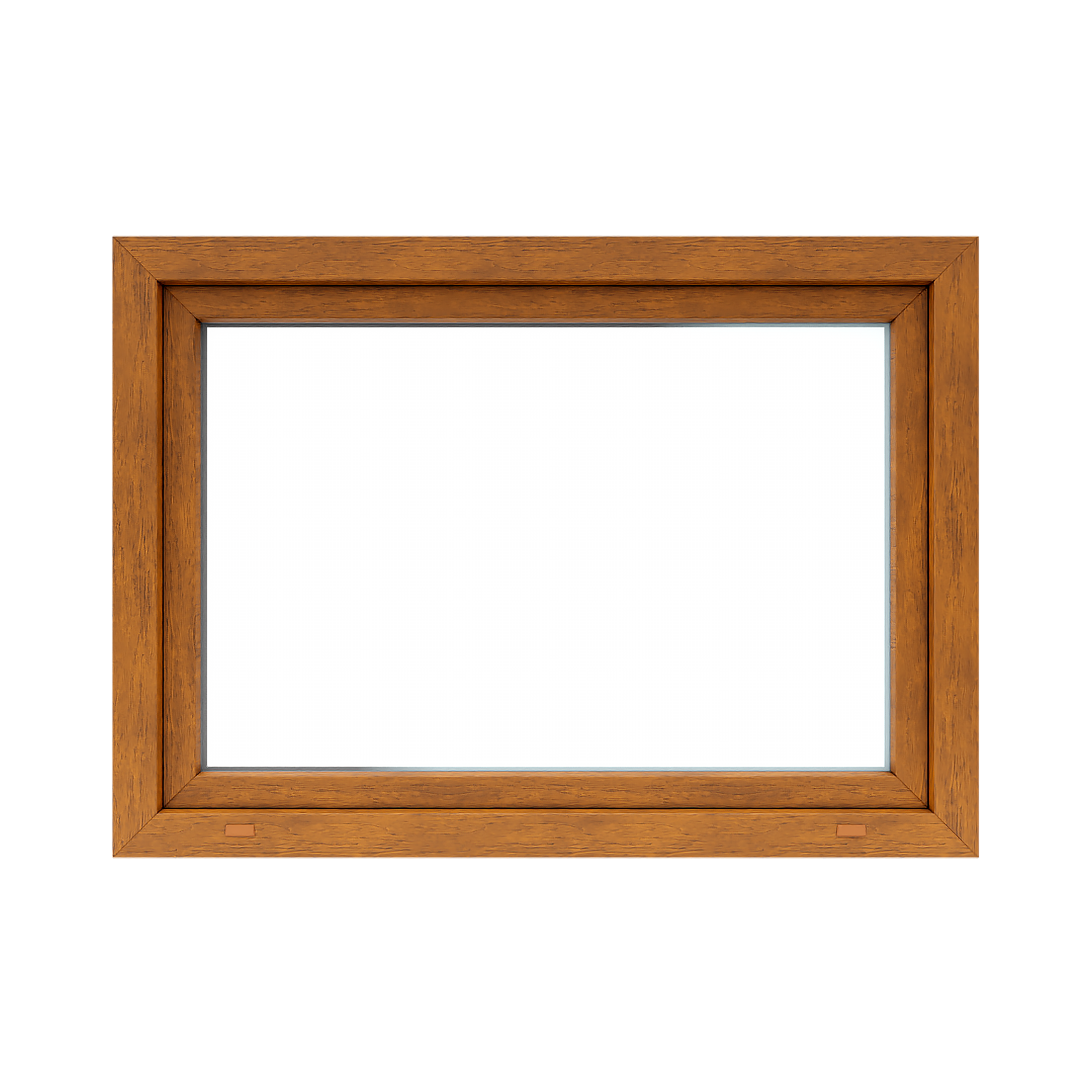 Okno PCV 2-szybowe fasadowe O6U/85 złoty dąb 1165x835 mm uchylne do wewnątrz Witraż