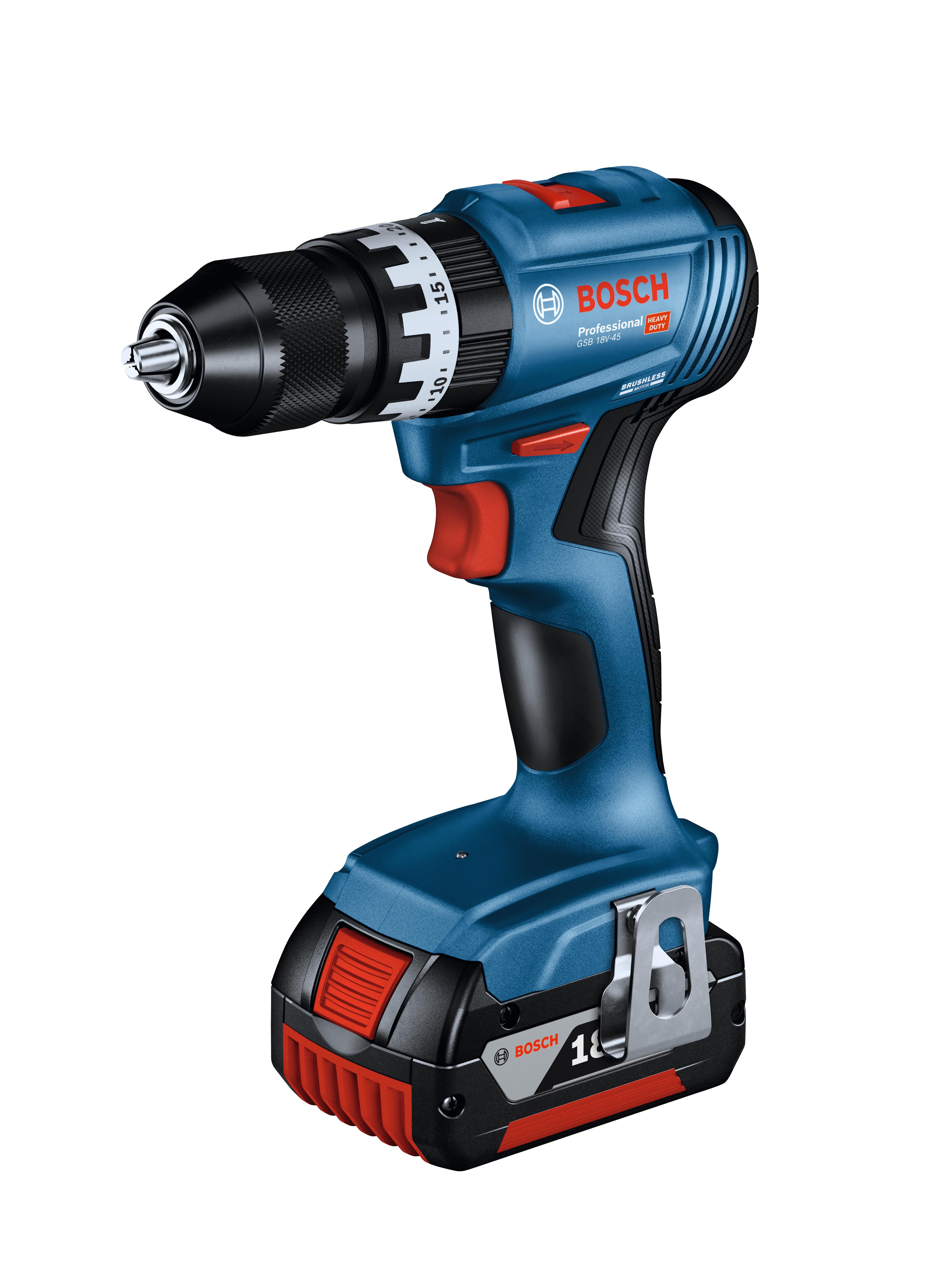 Trapano a percussione a batteria BOSCH PROFESSIONAL GSB 18V 2 batterie agli ioni di litio da 4 Ah e 2 Ah + valigetta - 5