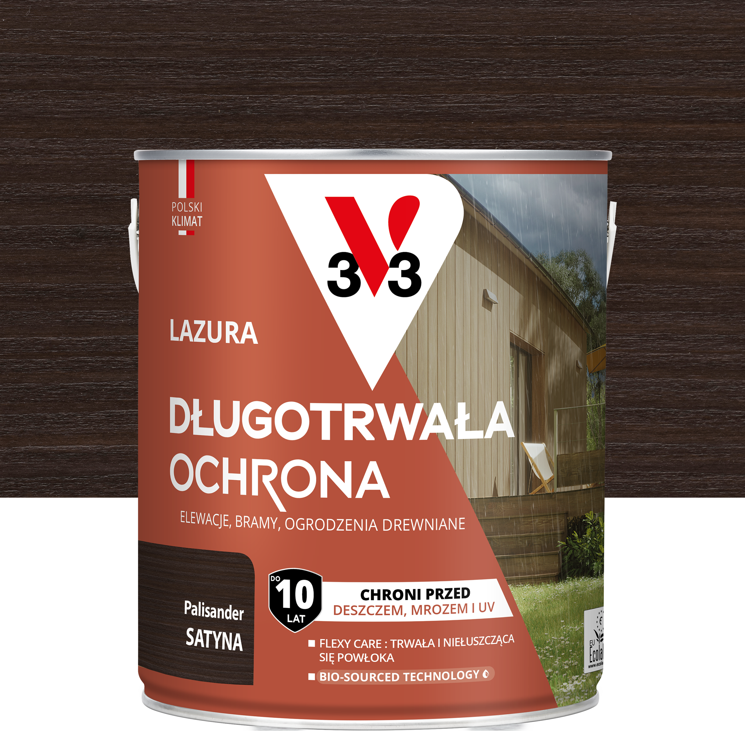 Lazura 10 lat ochrony Palisander satynowy 2.5 l V33