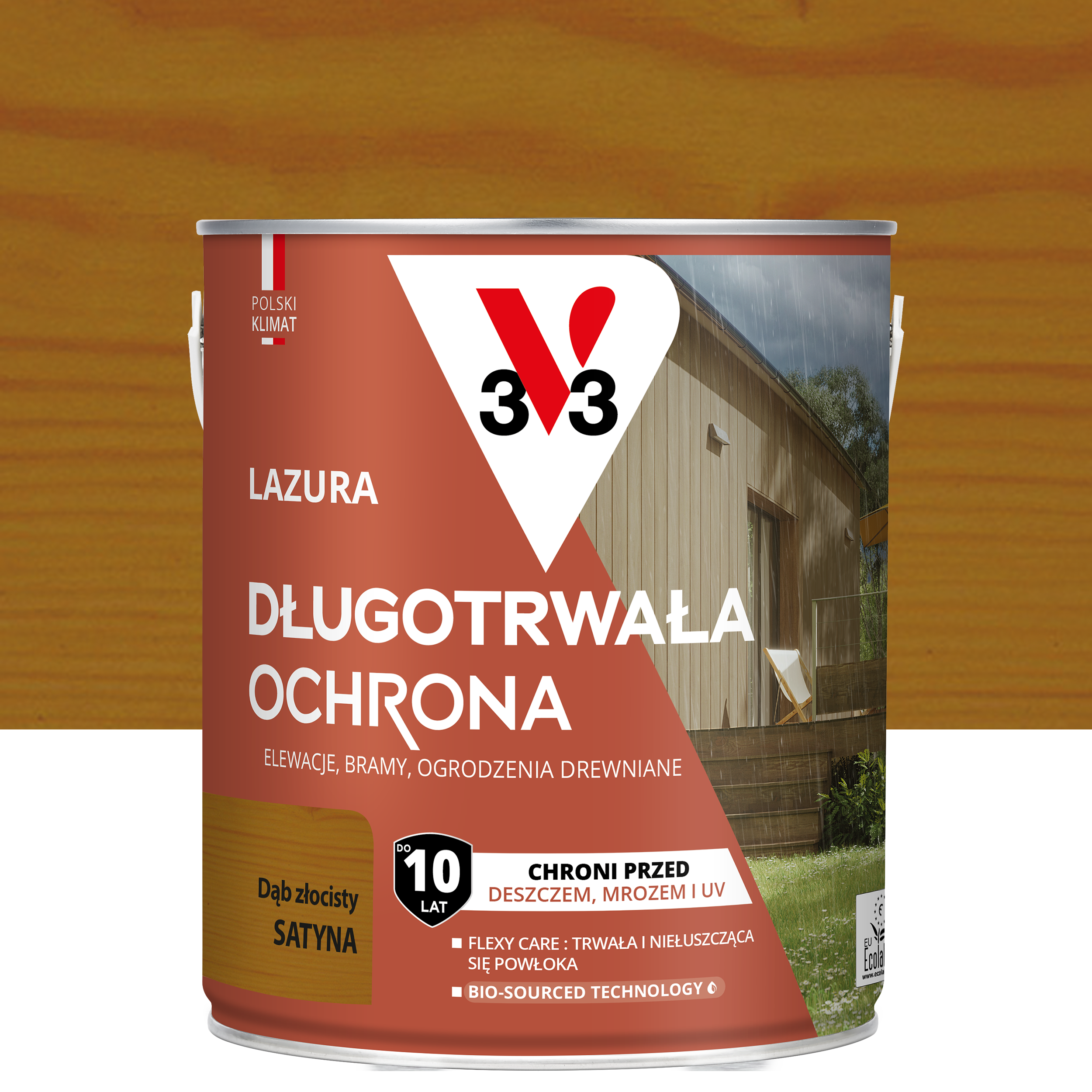 Lazura 10 lat ochrony Dąb złocisty satynowy 2.5 l V33