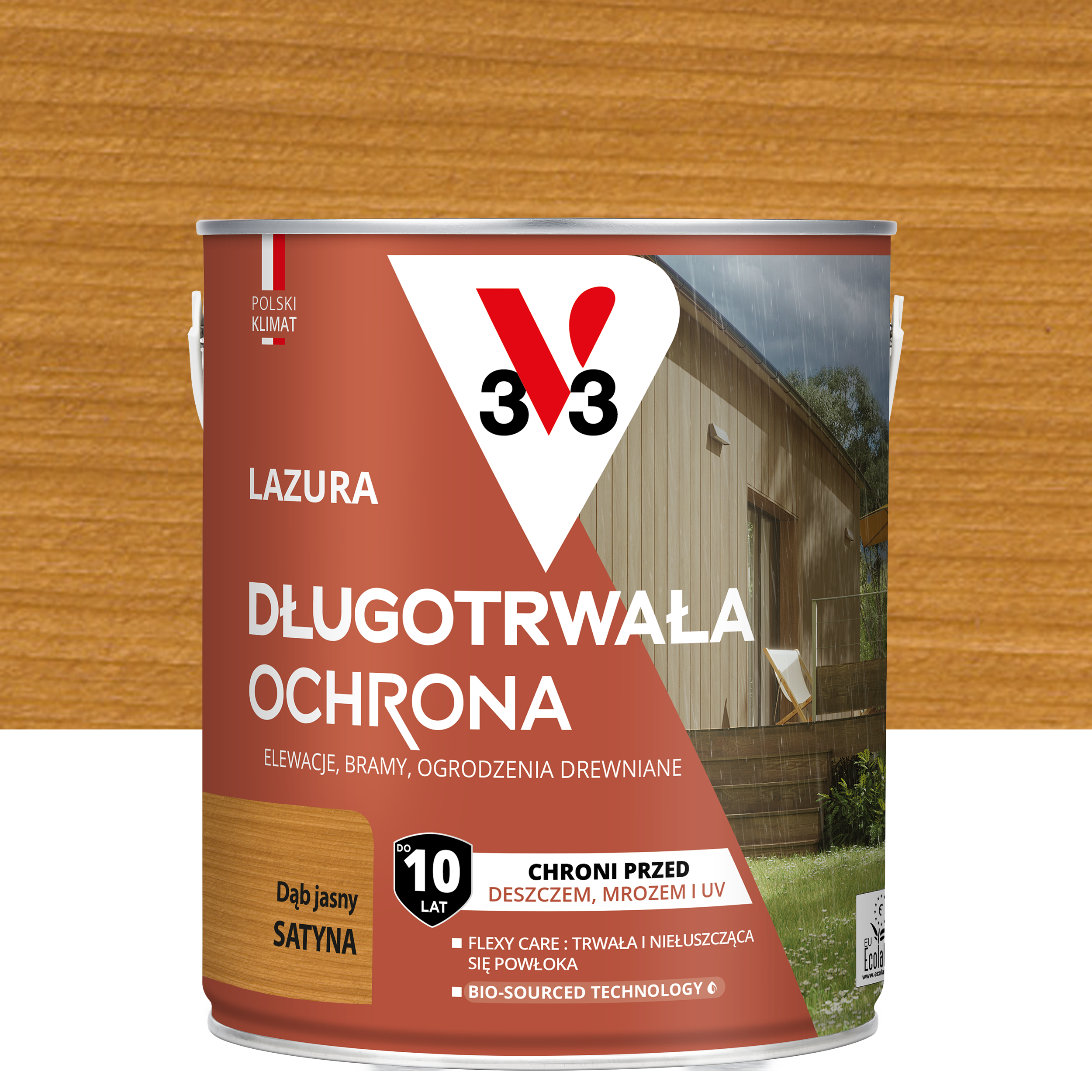 Lazura 10 lat ochrony Dąb jasny satynowy 2.5 l V33