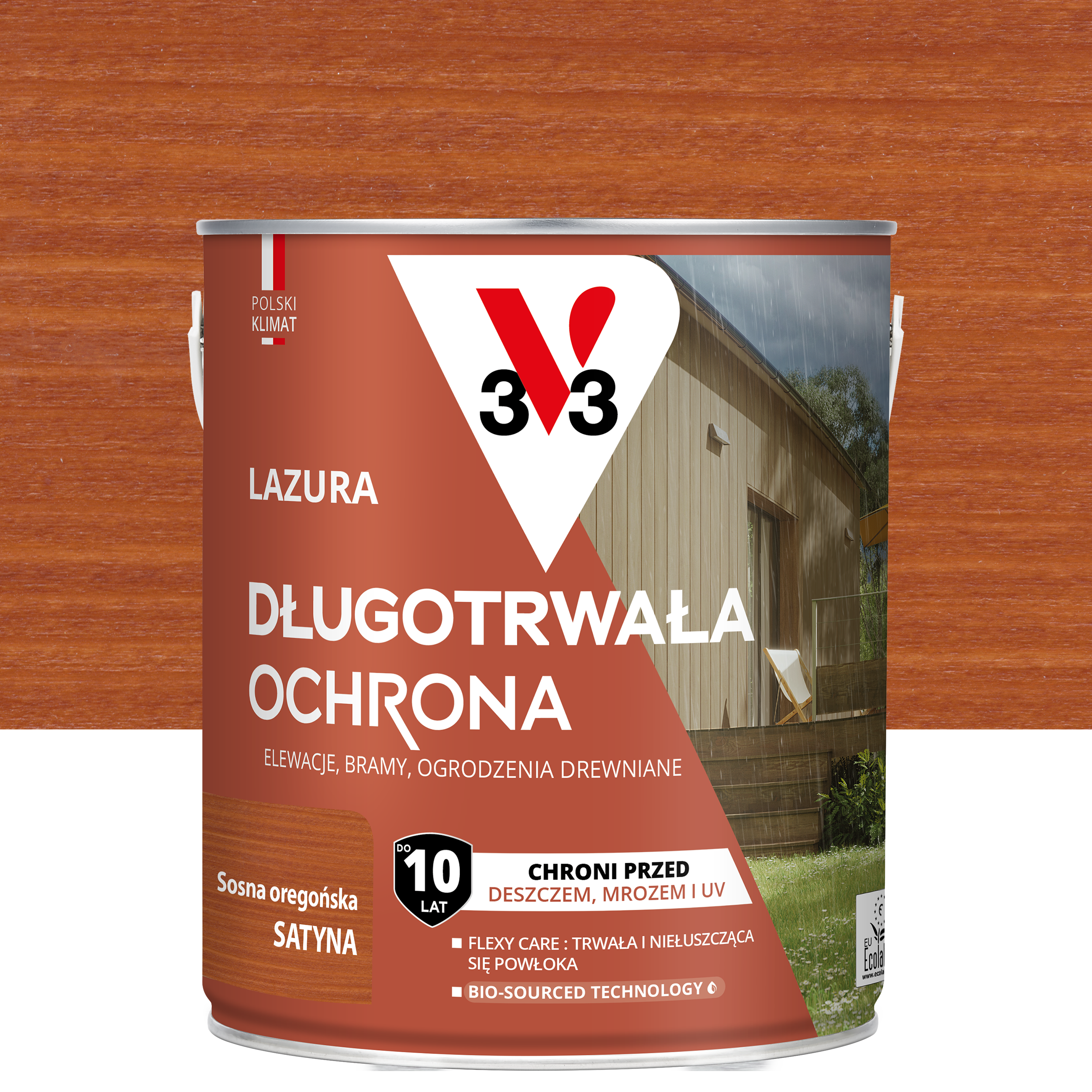 Lazura 10 lat ochrony Sosna oregońska satynowy 2.5 l V33