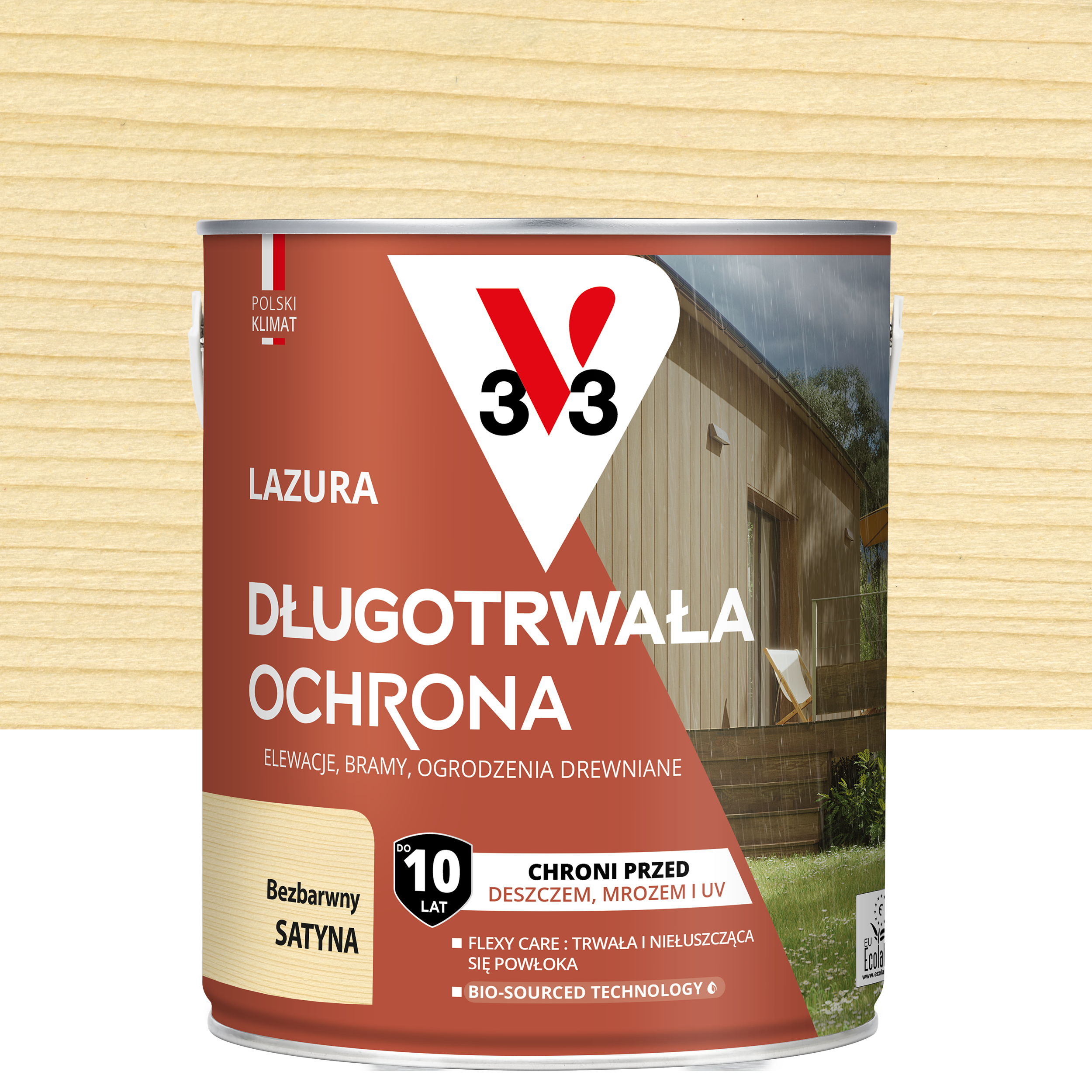Lazura 10 lat ochrony Bezbarwny satynowy 2.5 l V33