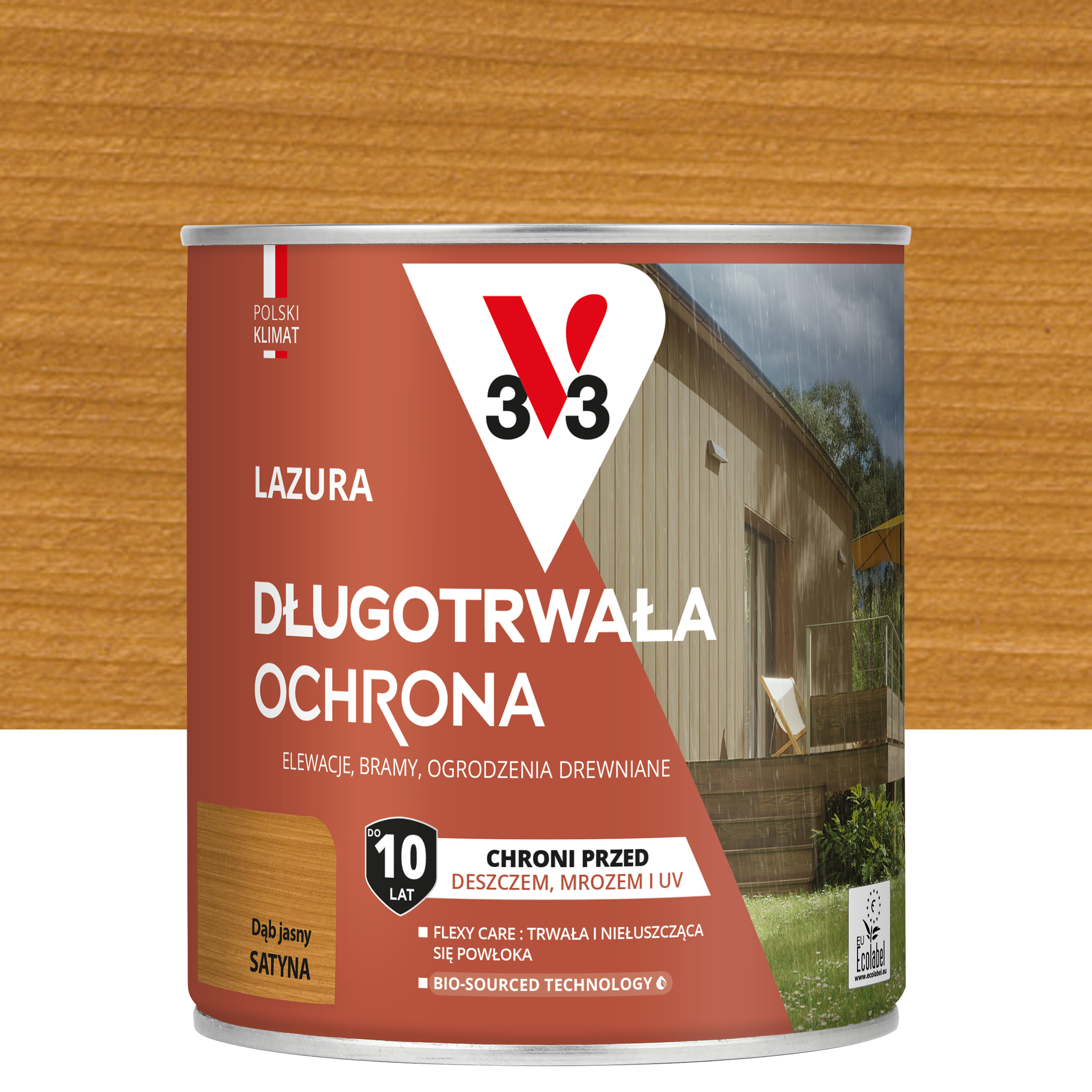 Lazura 10 lat ochrony Dąb jasny satynowy 0.75 l V33