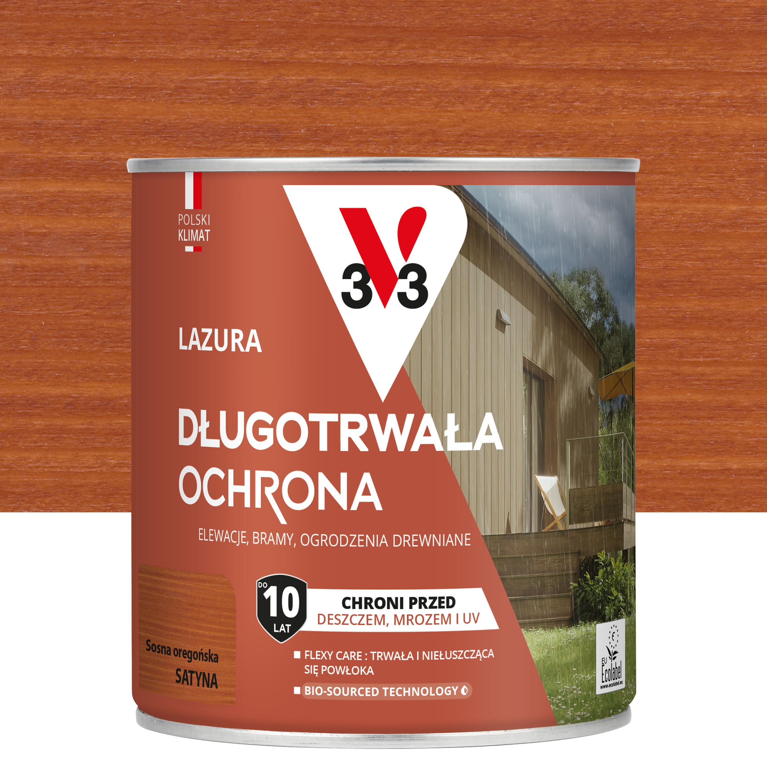 Lazura 10 lat ochrony Sosna oregońska satynowy 0.75 l V33