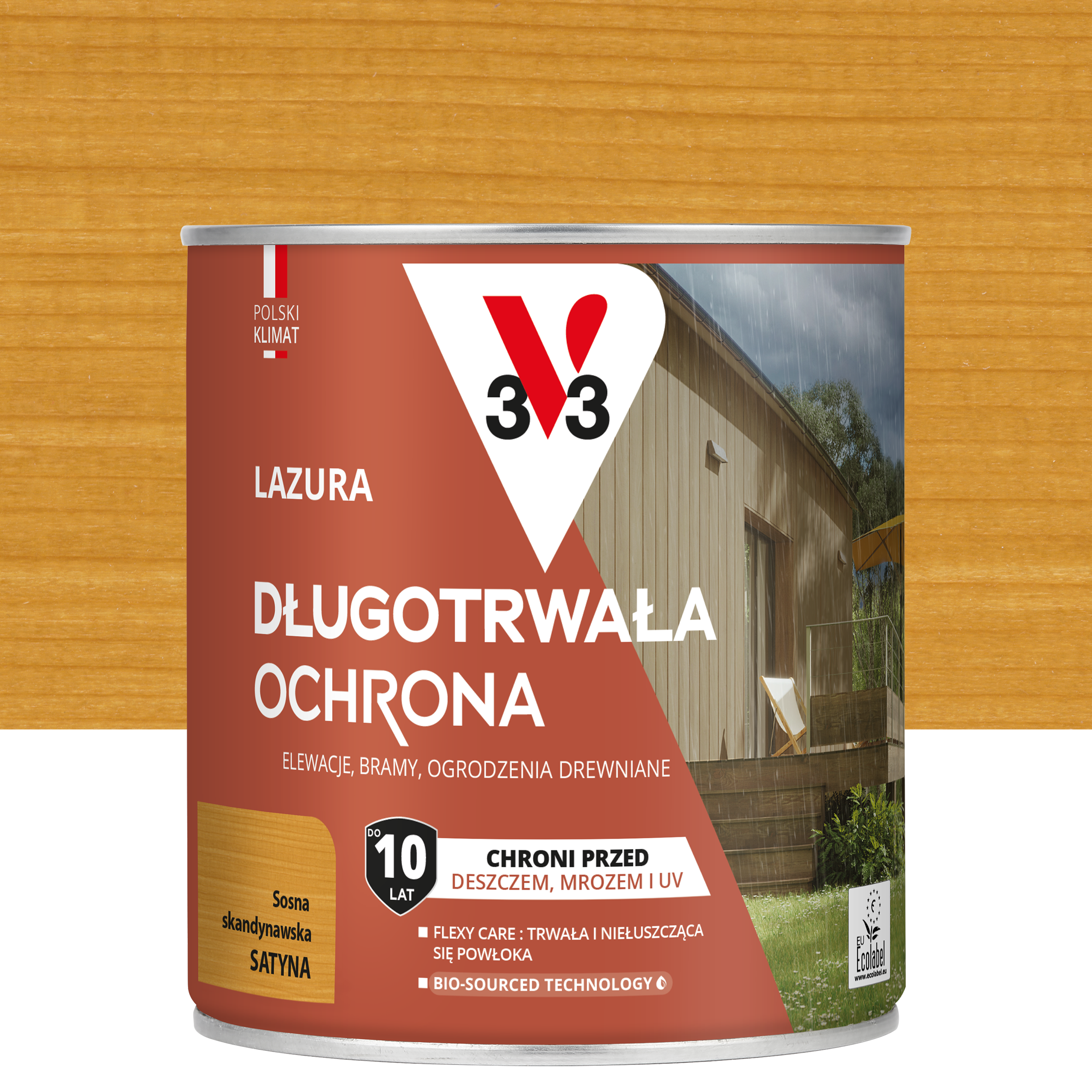 Lazura 10 lat ochrony Sosna skandynawska satynowy 0.75 l V33