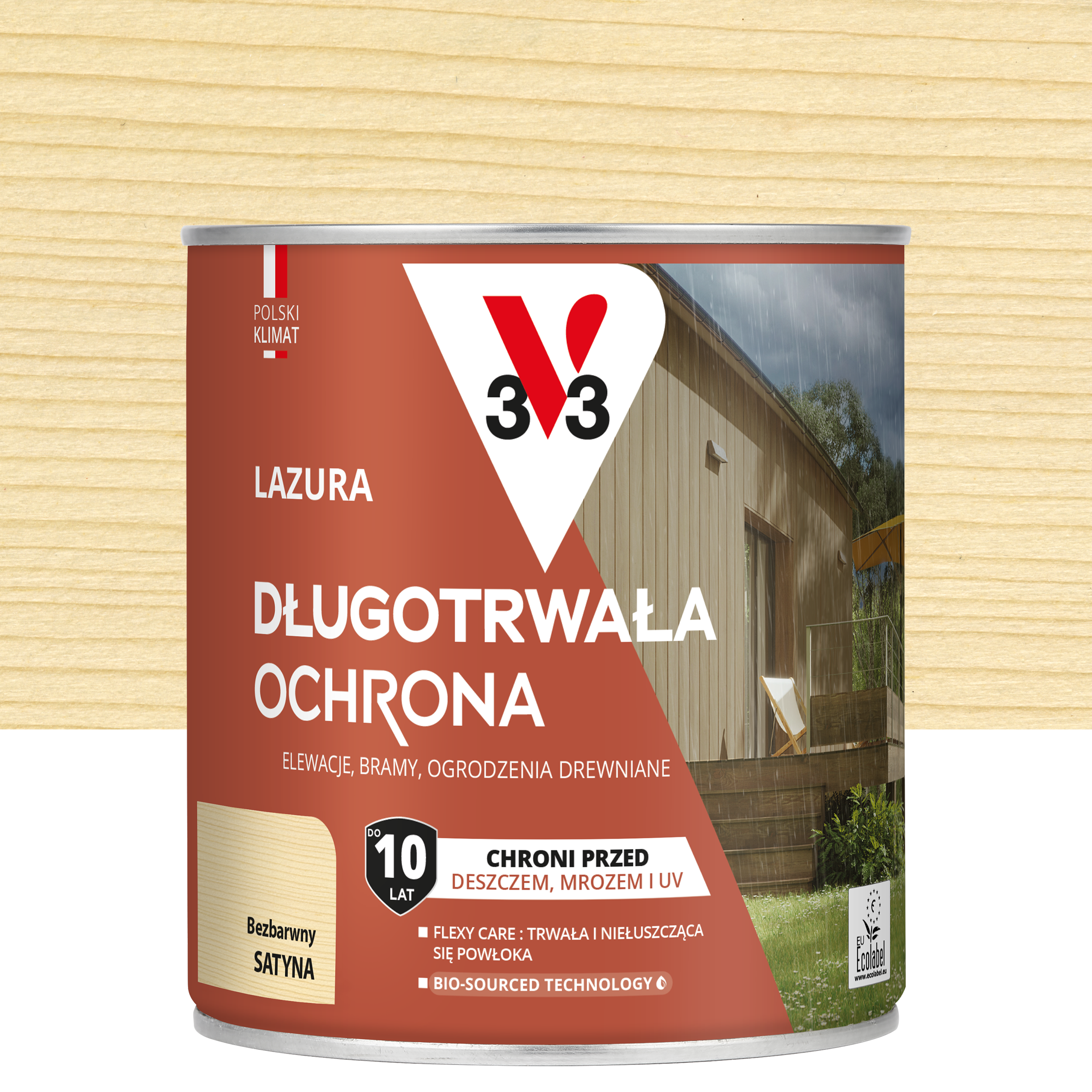 Lazura 10 lat ochrony Bezbarwny satynowy 0.75 l V33