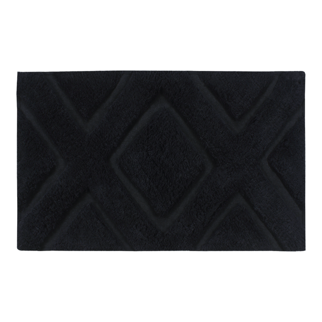 Tapis de salle de bain noble, noir et doré, discret pour salon