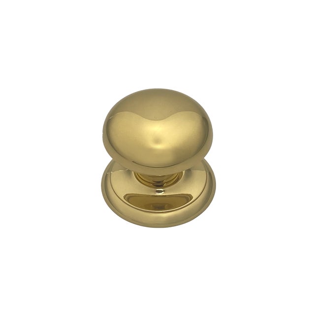 Pomolo fisso per porta SAGUATTI 407/70LB in ottone oro lucido