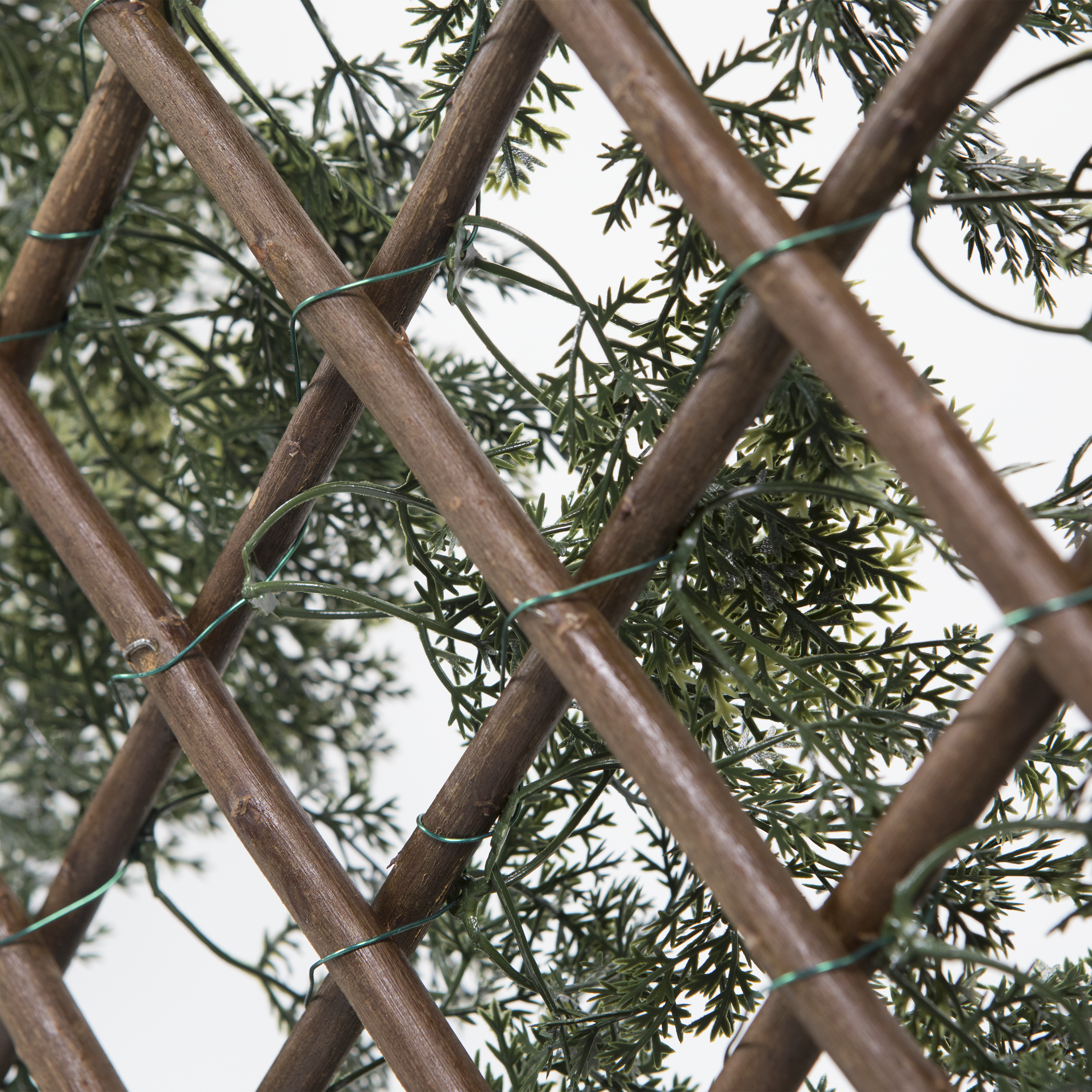 Celosía extensible de rattan en hojas de ciprés 1 x 2 m - 4