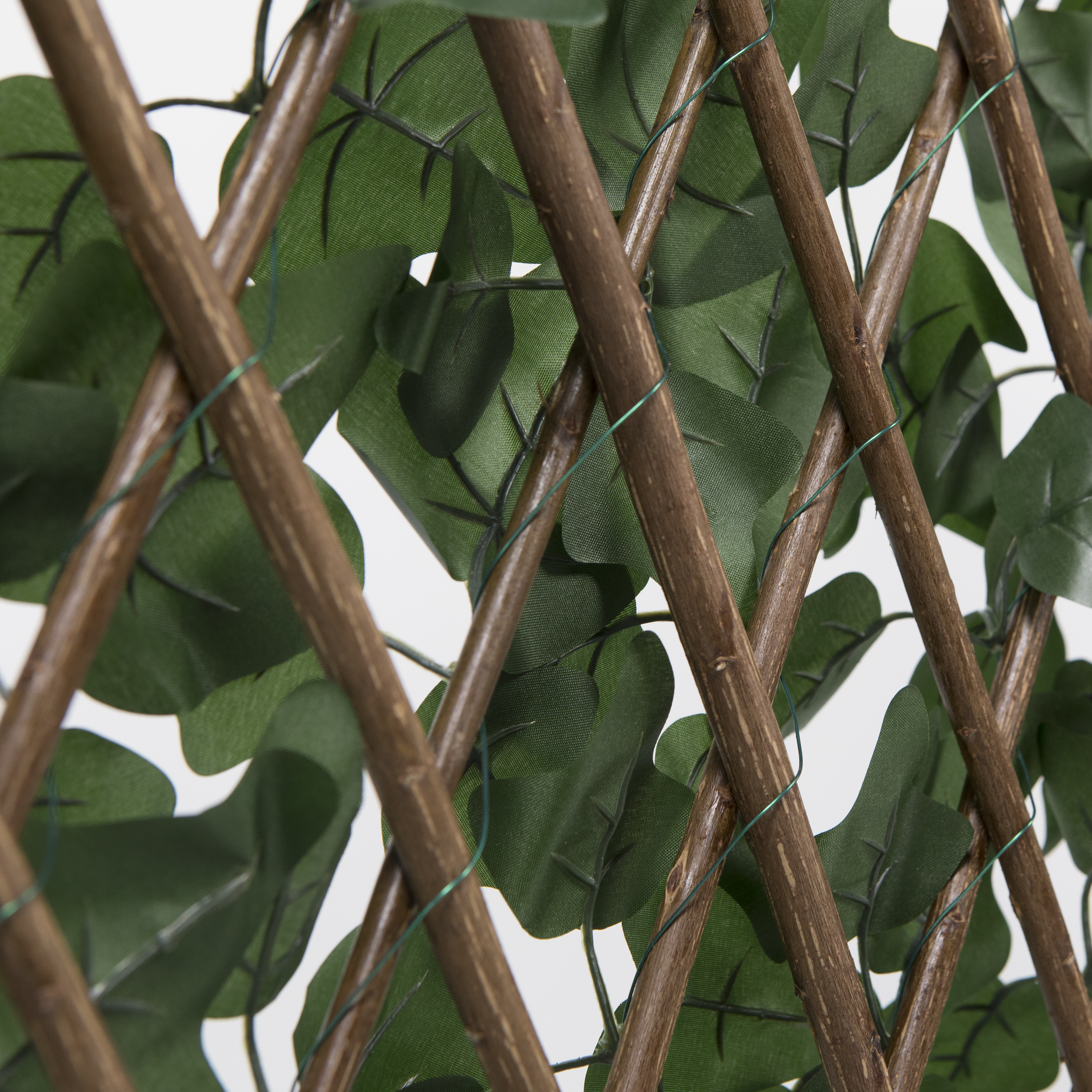 Celosía extensible de rattan en hojas de hiedra 1 x 2 m - 4