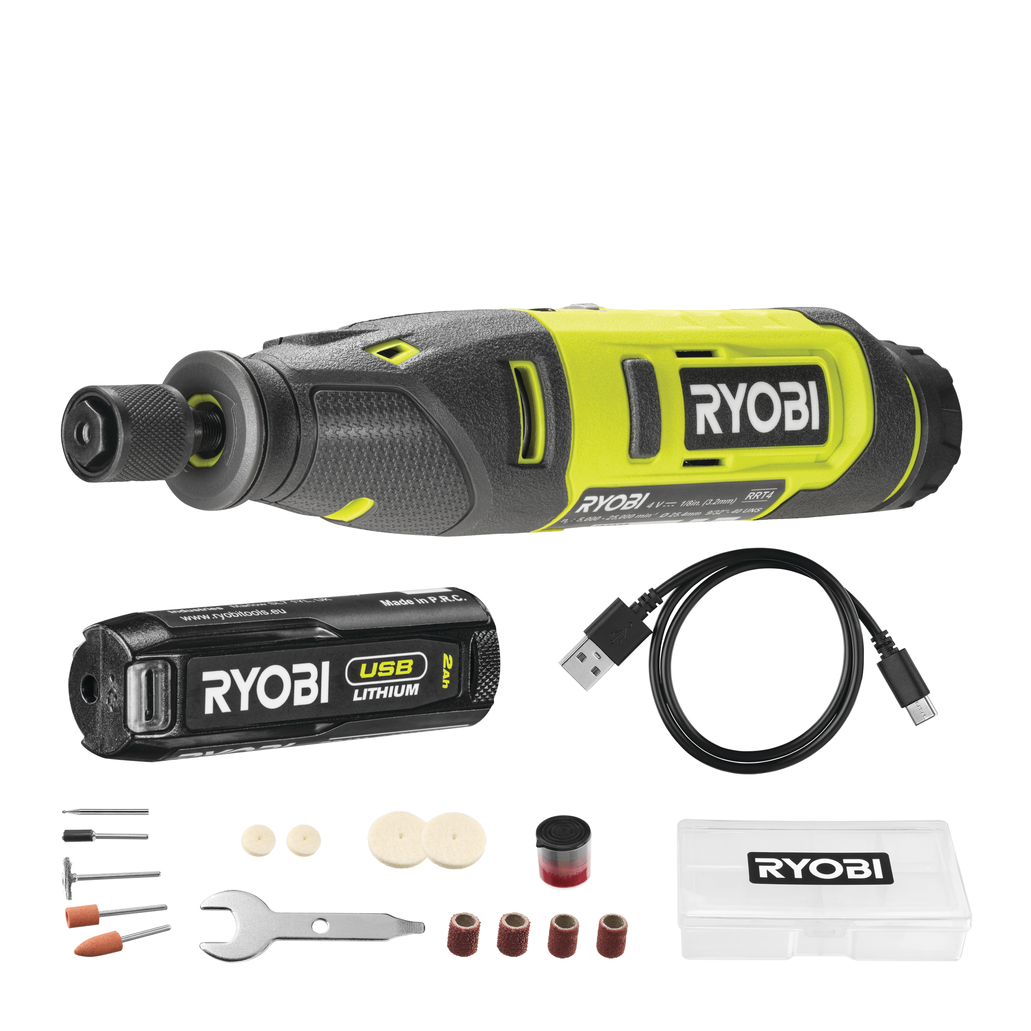 Urządzenie wielofunkcyjne akumulatorowe z akcesoriami 4V 1x2Ah RYOBI