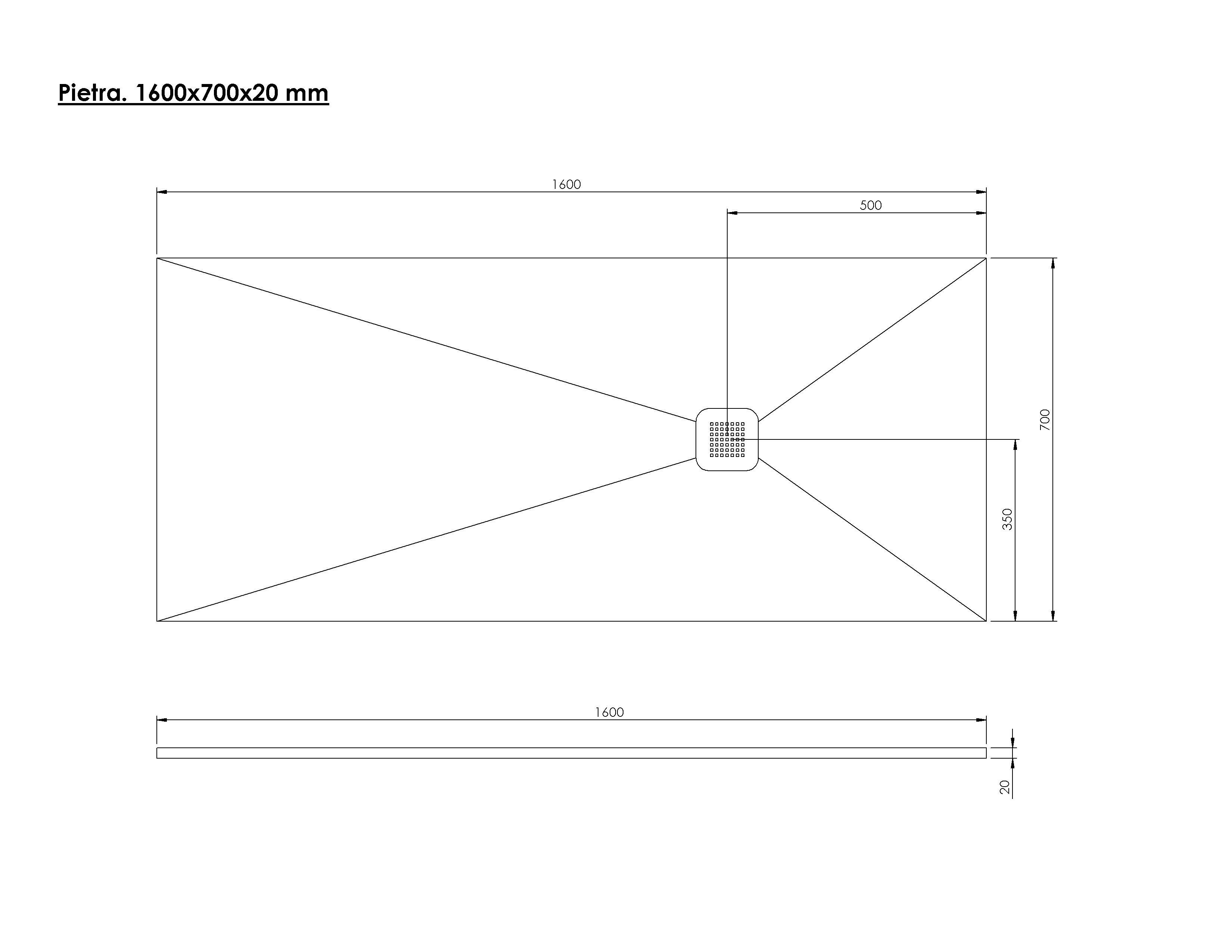 Plato de ducha Pietra 160x70 cm blanco - 7