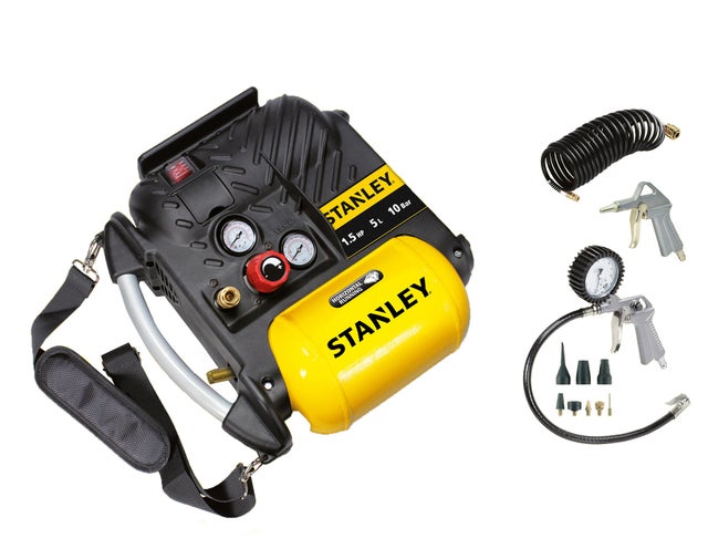 Compresseur 5L 1,5HP Portatif + accessoires - STANLEY - KDN 200/10/5