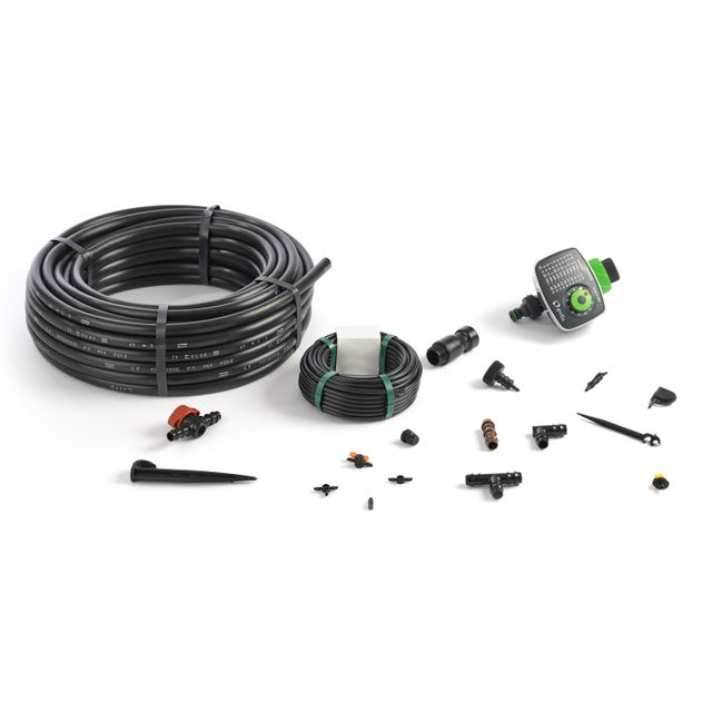 Kit irrigation automatique goutte-à-goutte GEOLIA L Potager 10 prog (25M + 15M)