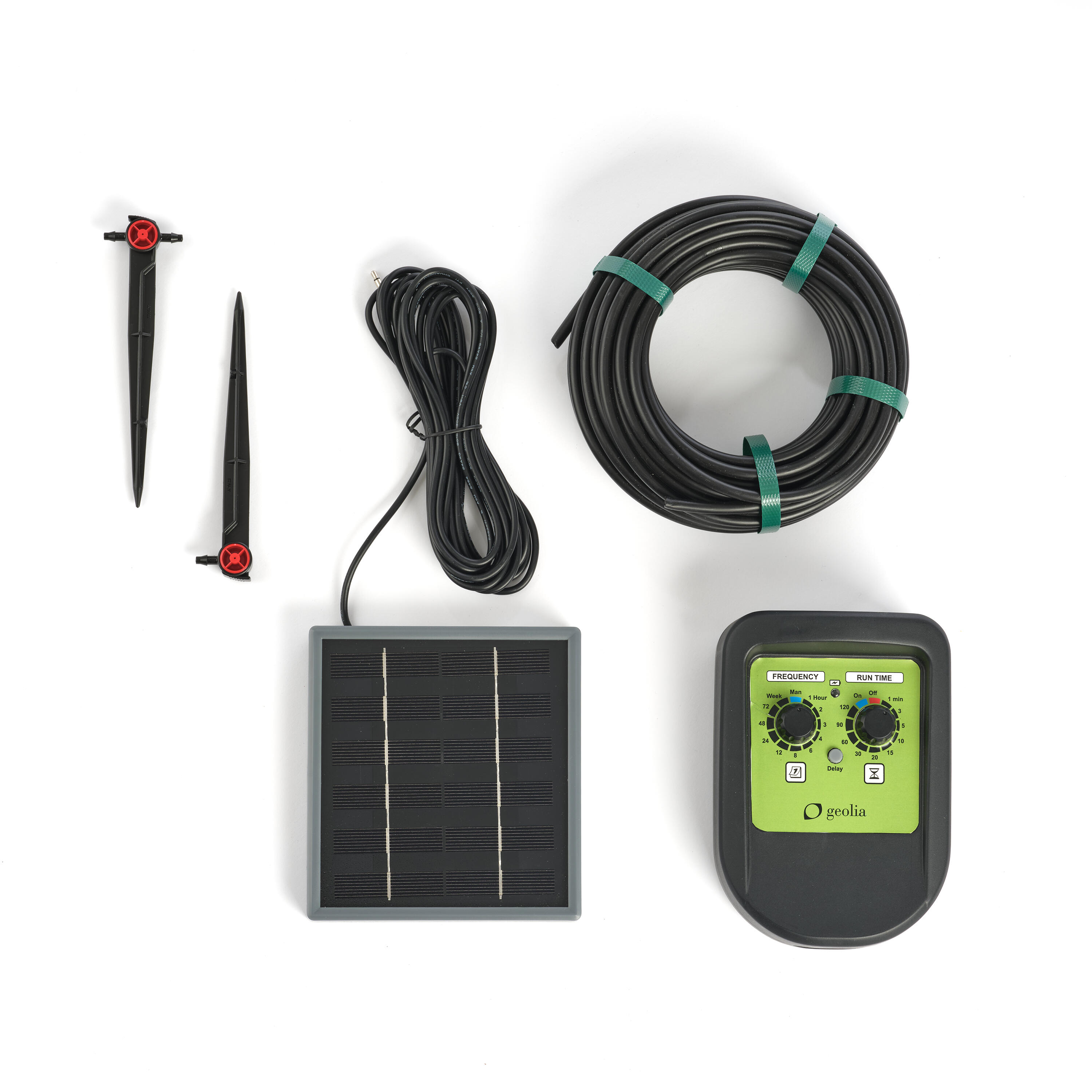 Kit d'irrigation goutte-à-goutte GEOLIA avec prog. solaire autonome (15 M) - 3