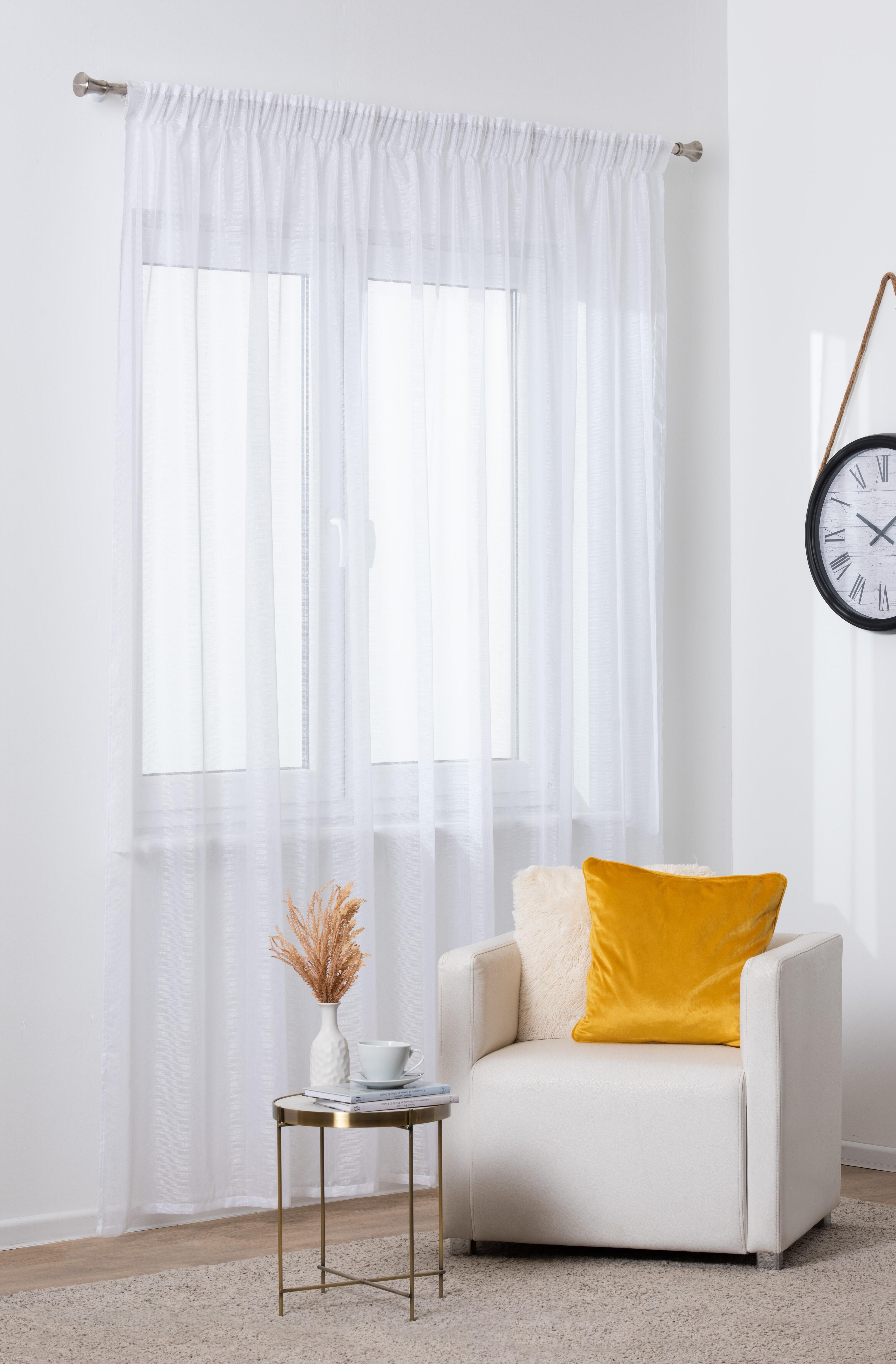 Firana na taśmie Elisa 290 x 300 cm biała - 2