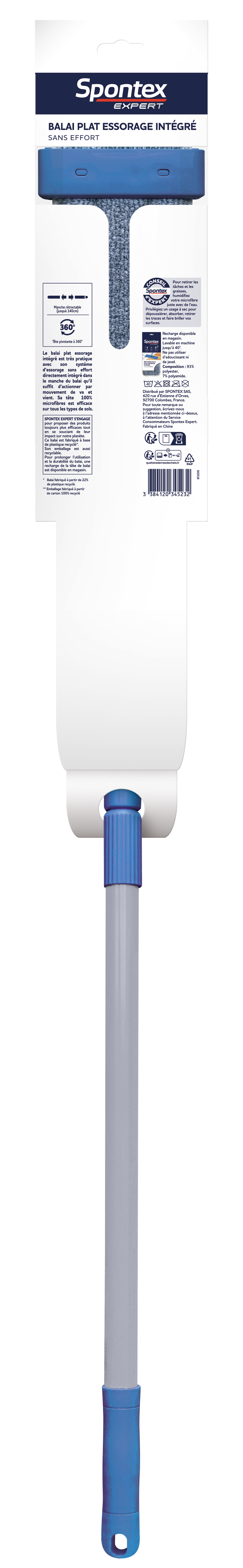 Balai serpillère Essorage intégré, pour sols SPONTEX EXPERT - 2