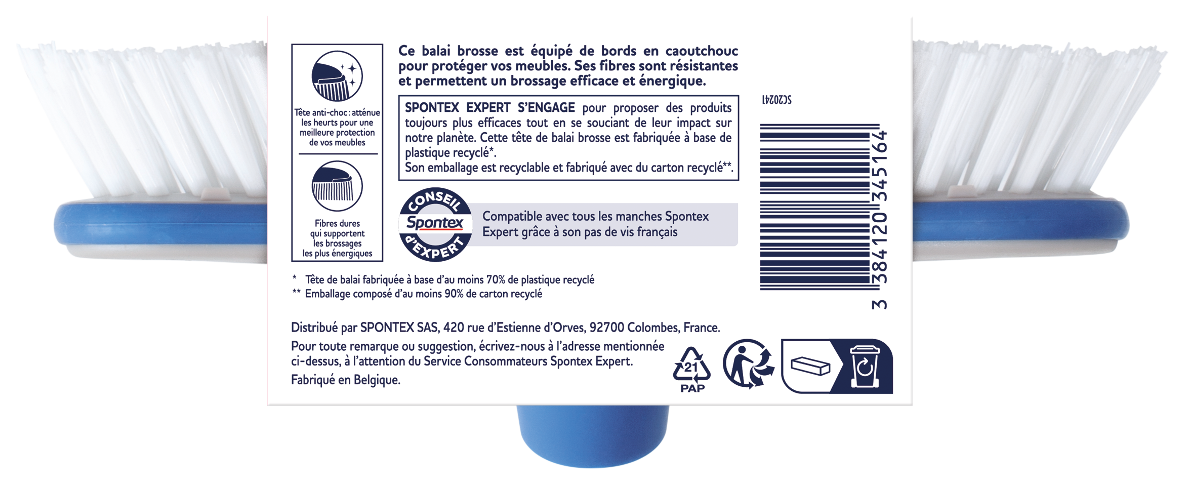 Tête de balai en polypropylène SPONTEX EXPERT - 3