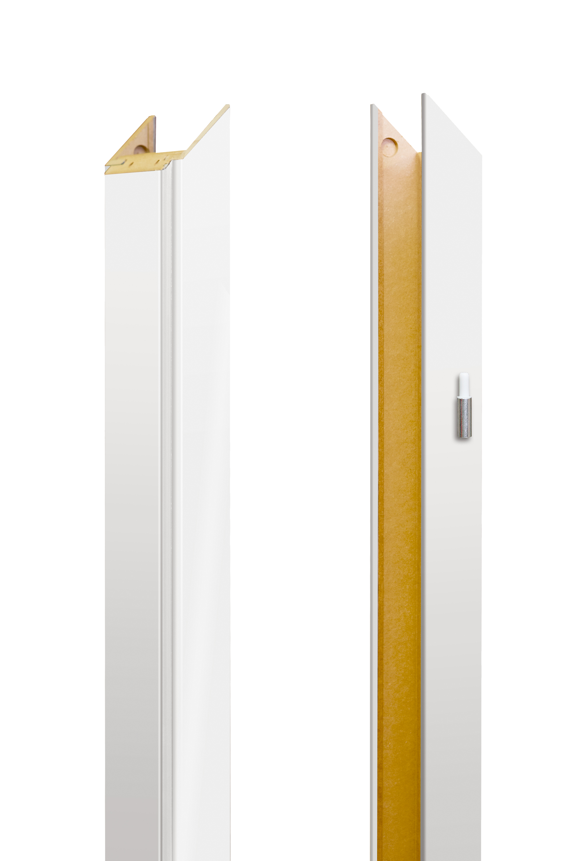 Baza lewa ościeżnicy regulowanej biała PP zakres 100-140 mm