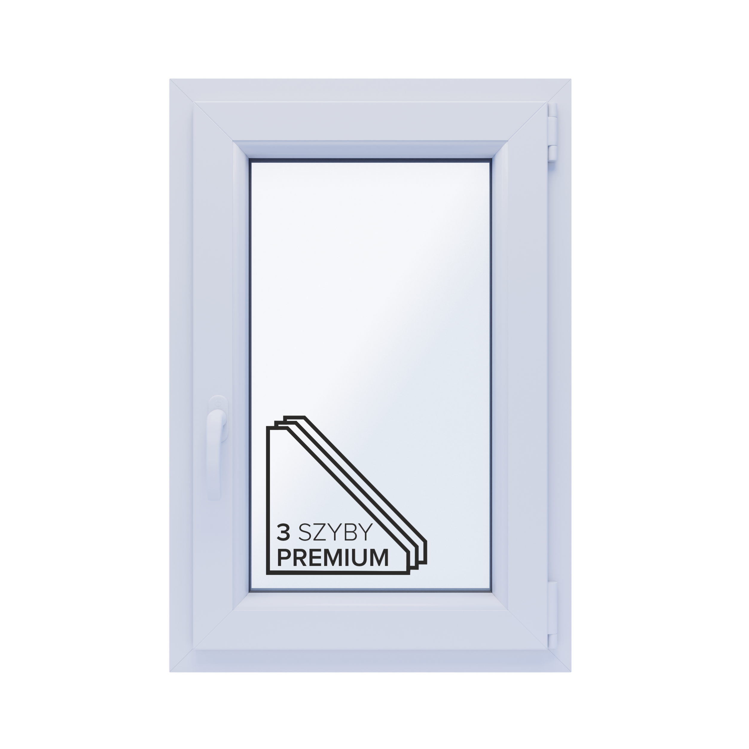 Okno PCV 3-szybowe fasadowe O4P/85 złoty dąb 565x835 mm otwierane do wewnątrz prawe Witraż - 2