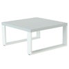 Mesa auxiliar de jardín NATERIAL Athena de aluminio blanco 89,5 x 89,5 x 45 cm