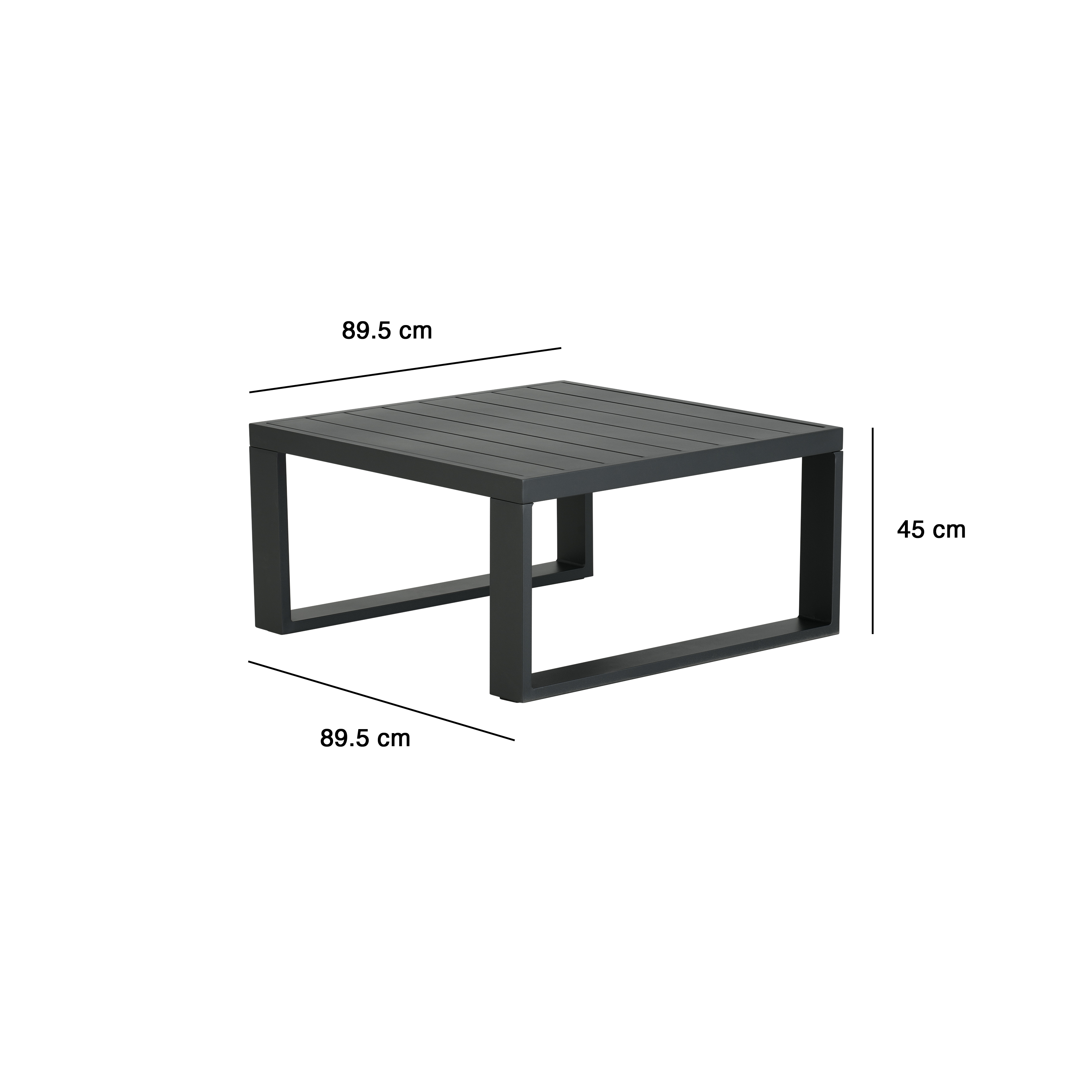 Table corner en aluminium gris Athena NATERIAL - 5