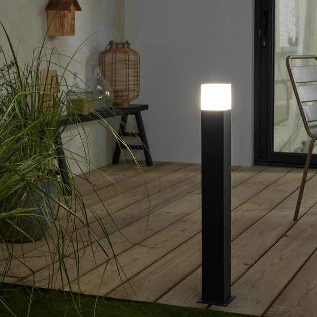 Lampa zewnętrzna ogrodowa słupek Cies E27 75 cm czarny IP54 Inspire