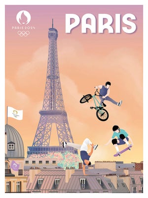Ultra Orange | Oneart affiche et carte postale affiche jeux olympiques paris 2024 deco