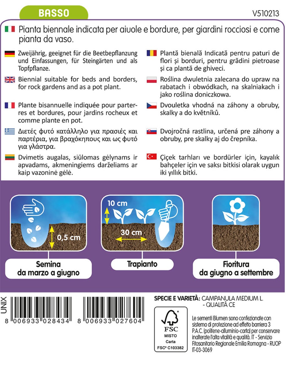 Semi di campanula doppia in miscuglio BLUMEN 1 g - 2