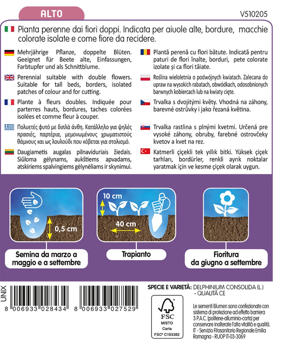 Semi di delphinium in miscuglio BLUMEN 1 g - 2