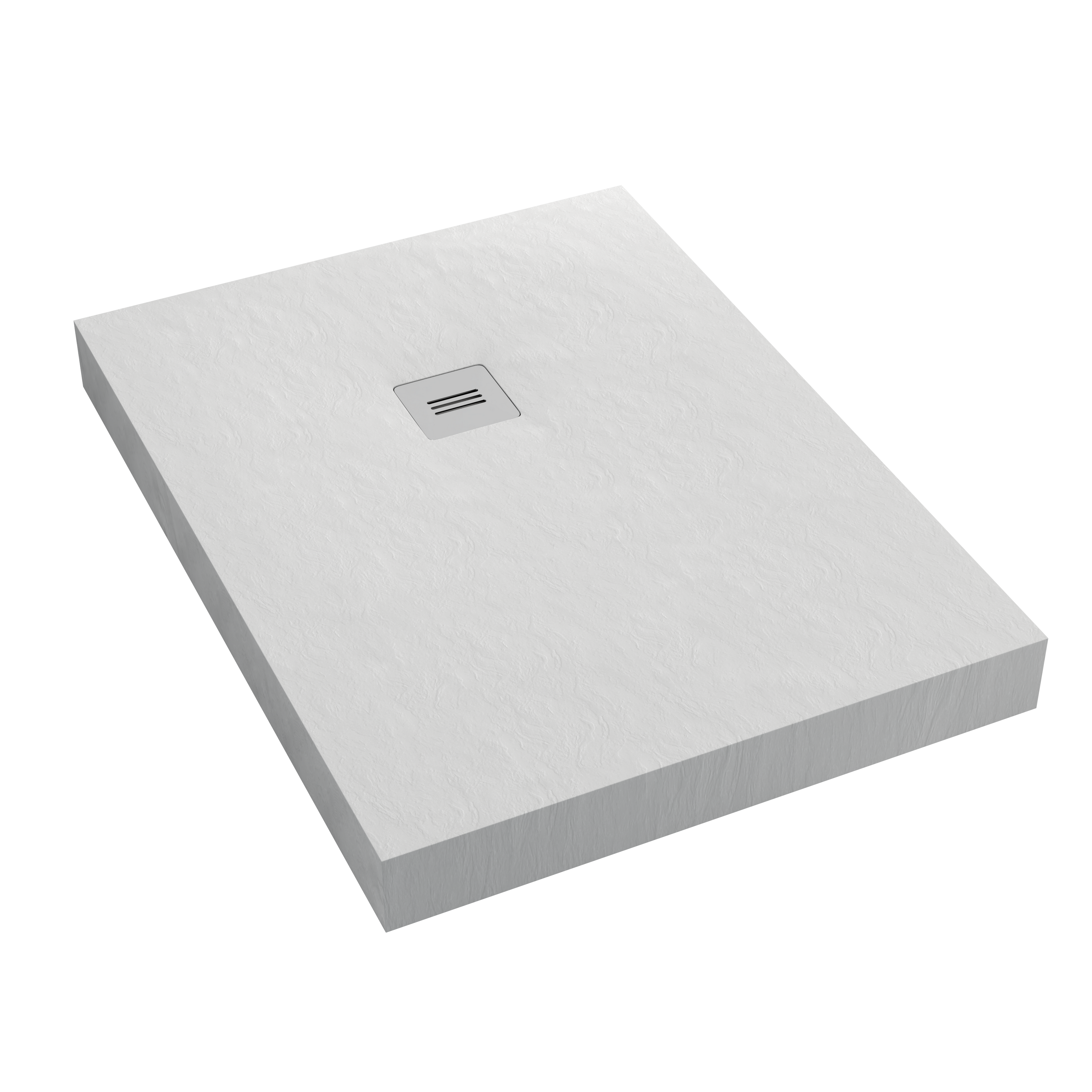 Brodzik prostokątny Schedpol Integral 90 × 100 x 12 cm biały kamień
