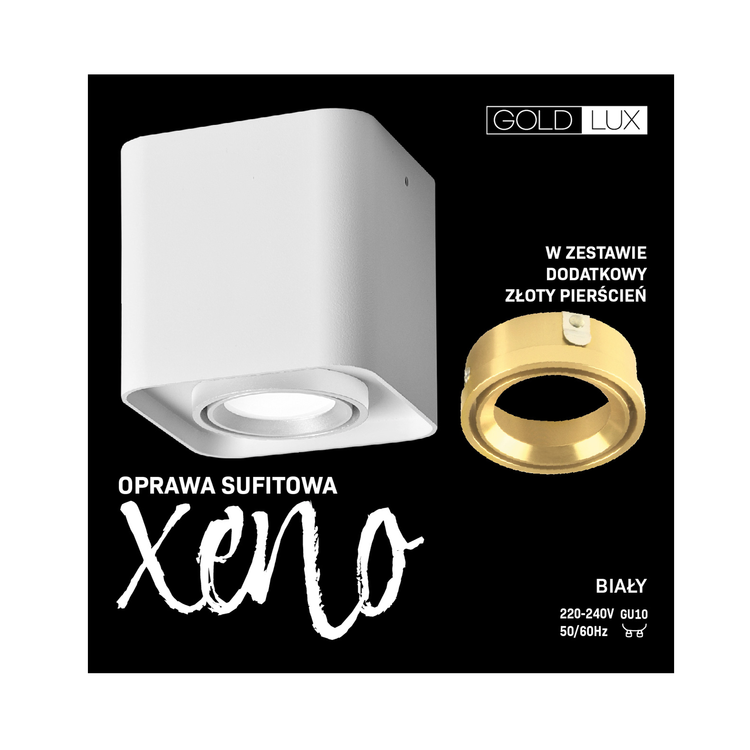 Oprawa natynkowa Xeno biało-złota GU10 Goldlux - 8