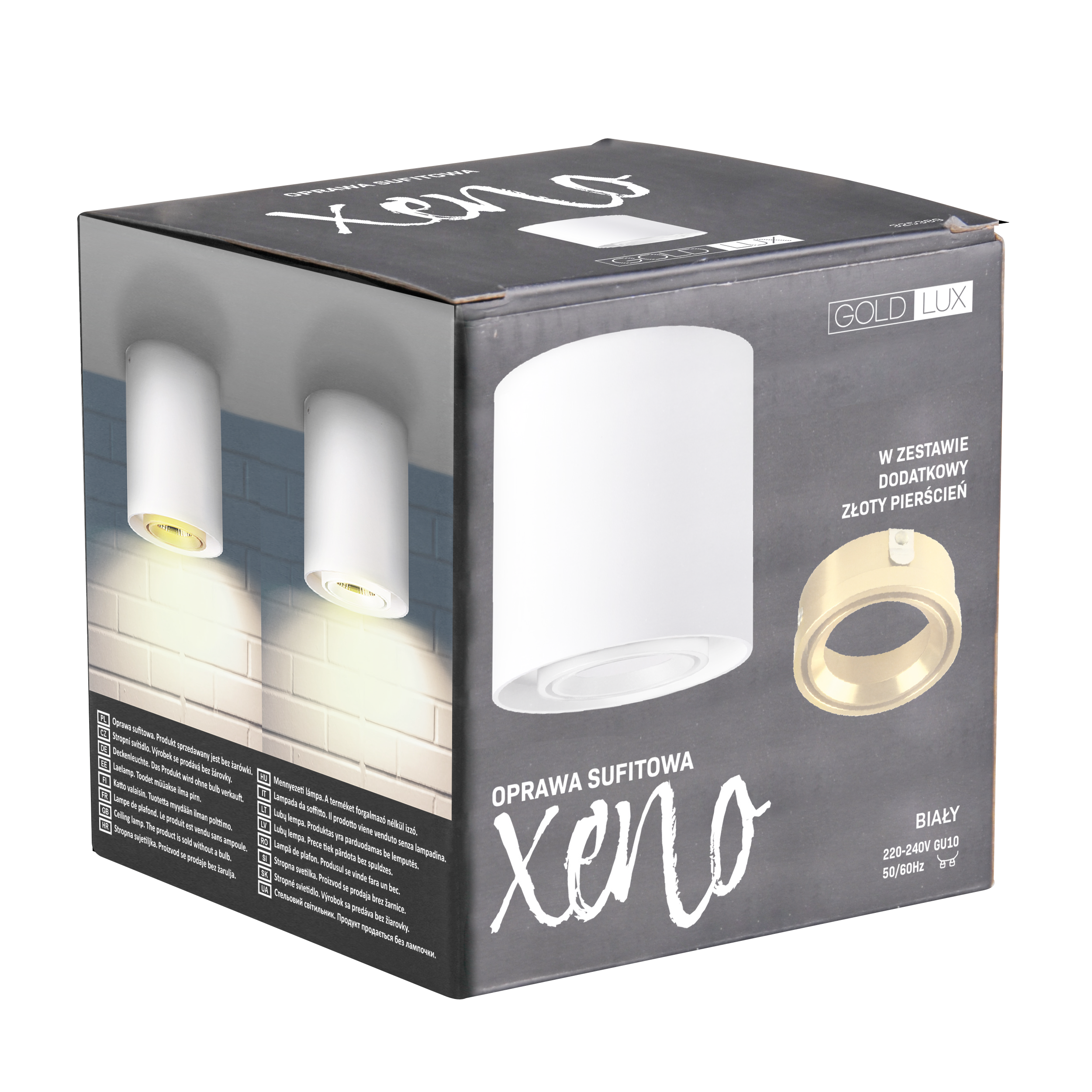 Oprawa natynkowa Xeno biało-złota GU10 Goldlux - 9