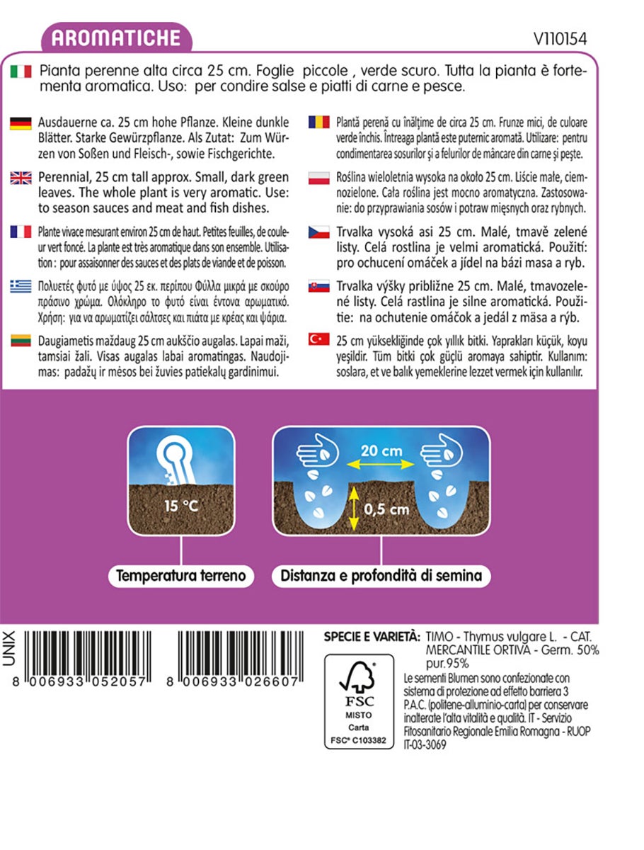 Semi di timo BLUMEN 18 g - 2