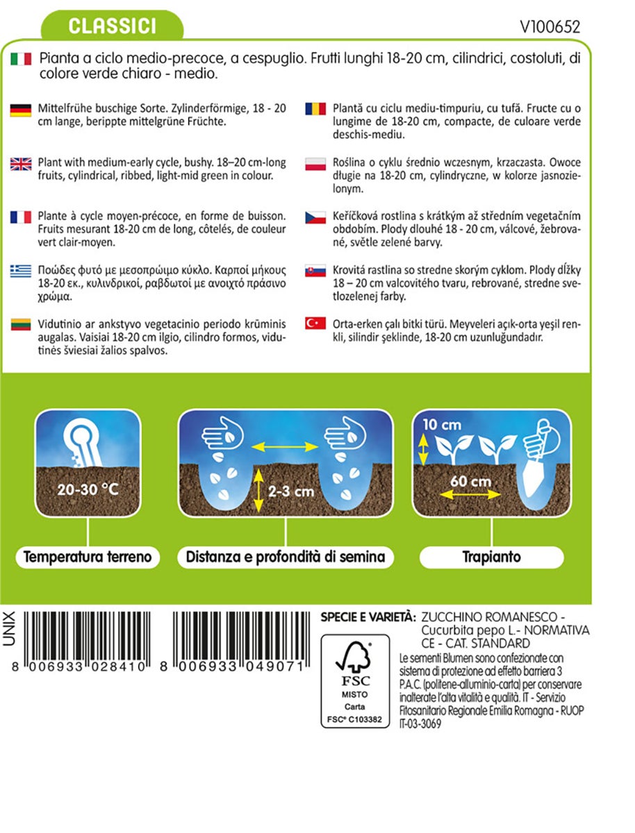 Semi di zucchino romanesco BLUMEN 18 g - 2