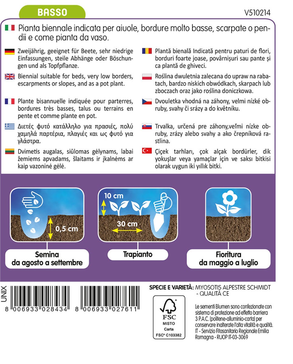 Semi di myosotis BLUMEN 18 g - 2