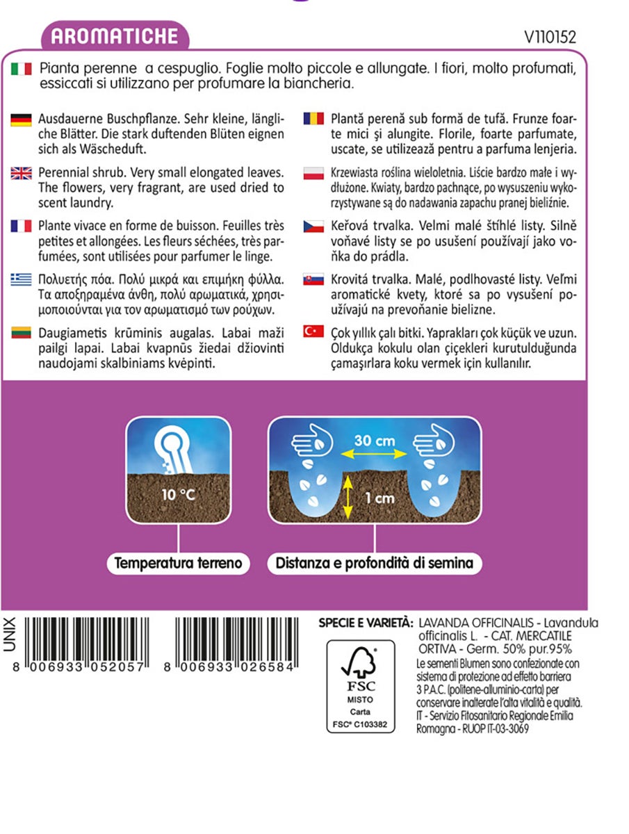 Semi Di Lavanda Officinalis - Aromatici Per Giardino O Balcone, Confezione Battlle - Foto 2